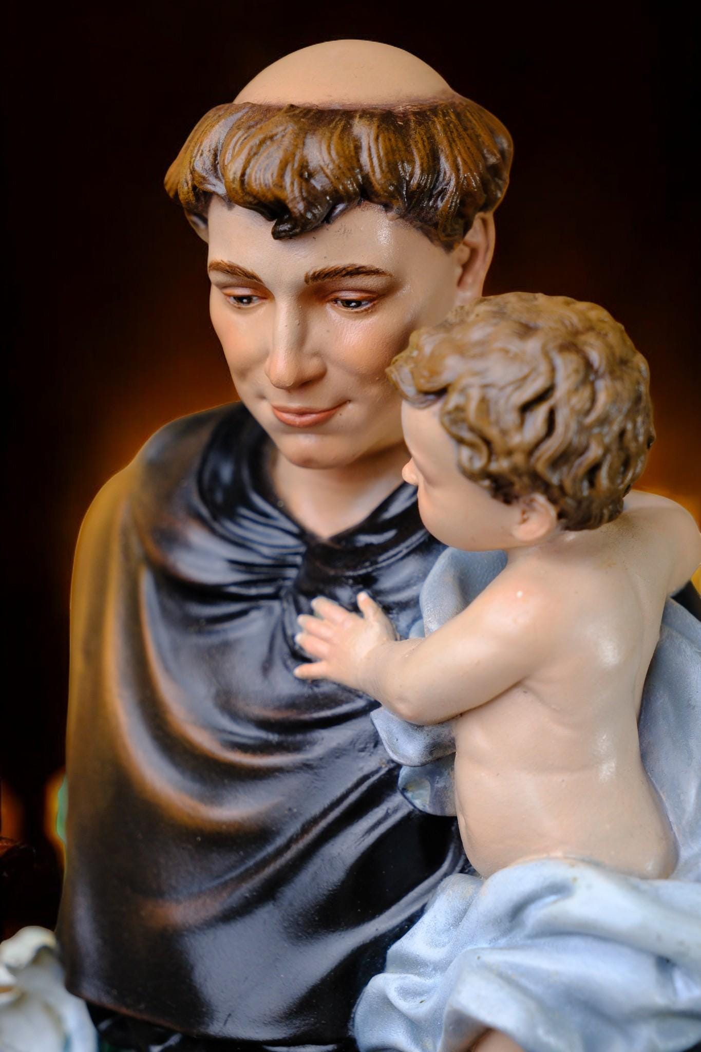 Handmade Saint Anthony of Padua Statue: Catholic Home Altar Decor (etsy image id: 7411501403)