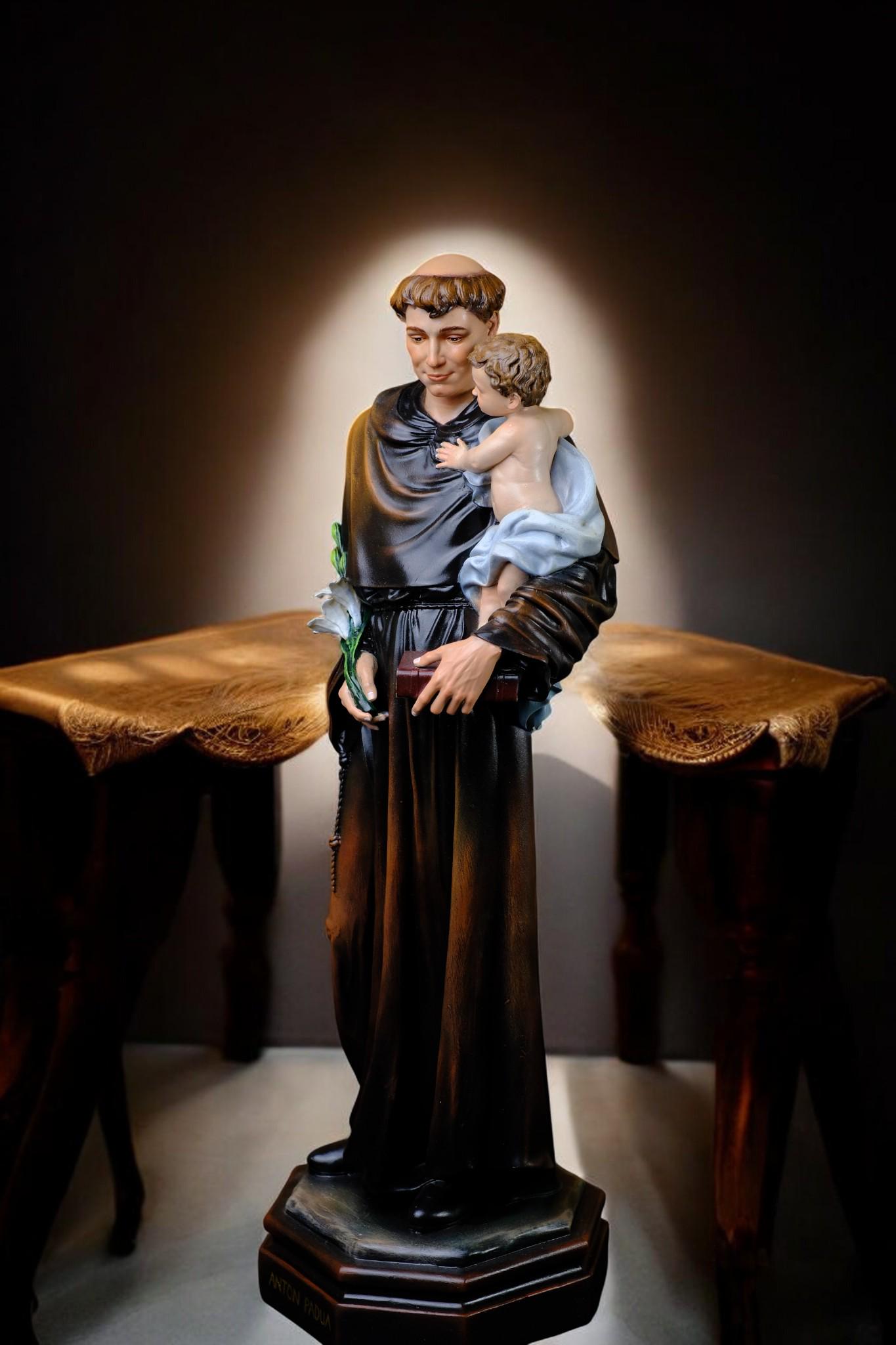 Handmade Saint Anthony of Padua Statue: Catholic Home Altar Decor (etsy image id: 7411501425)