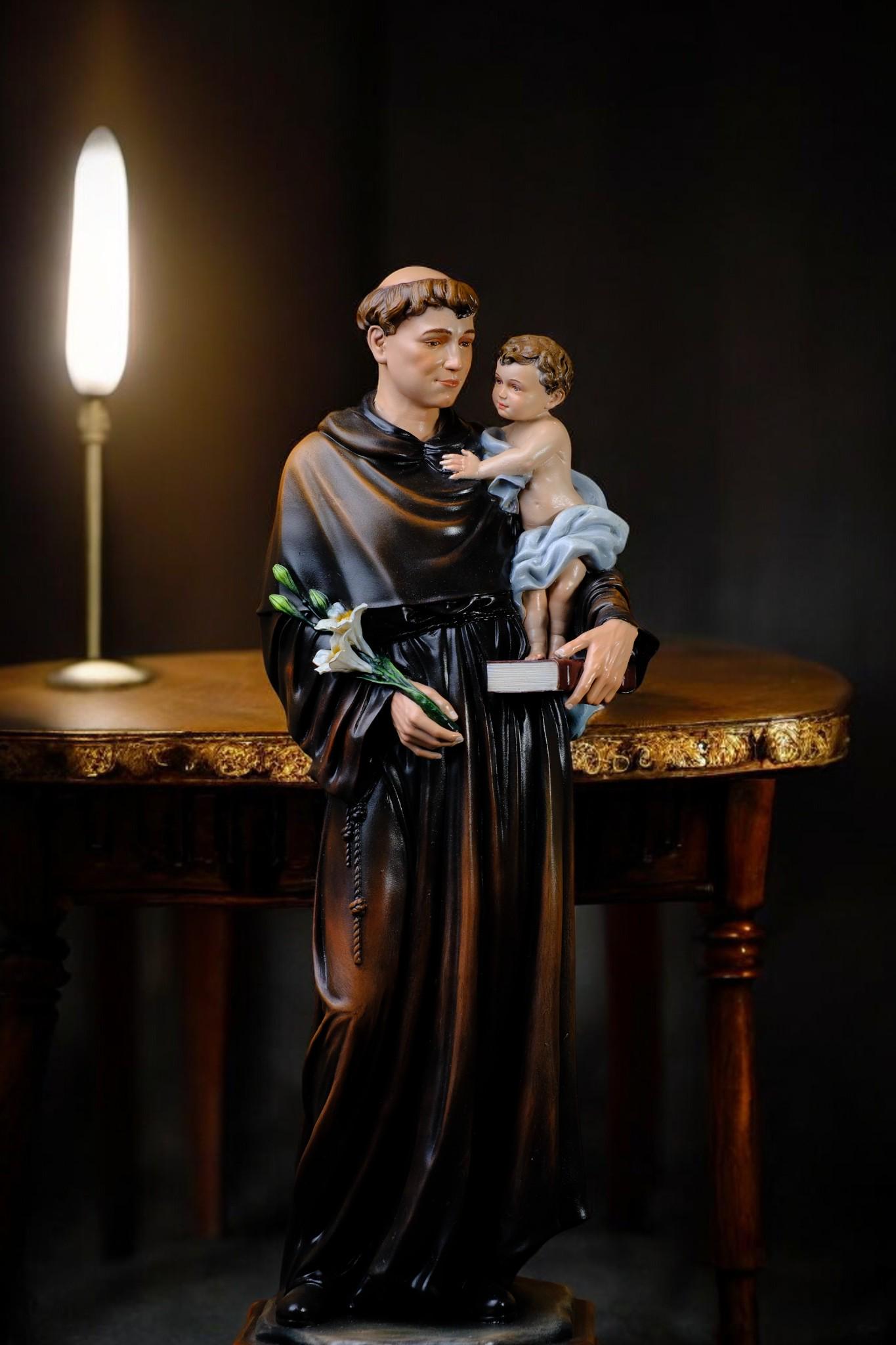 Handmade Saint Anthony of Padua Statue: Catholic Home Altar Decor (etsy image id: 7411502643)
