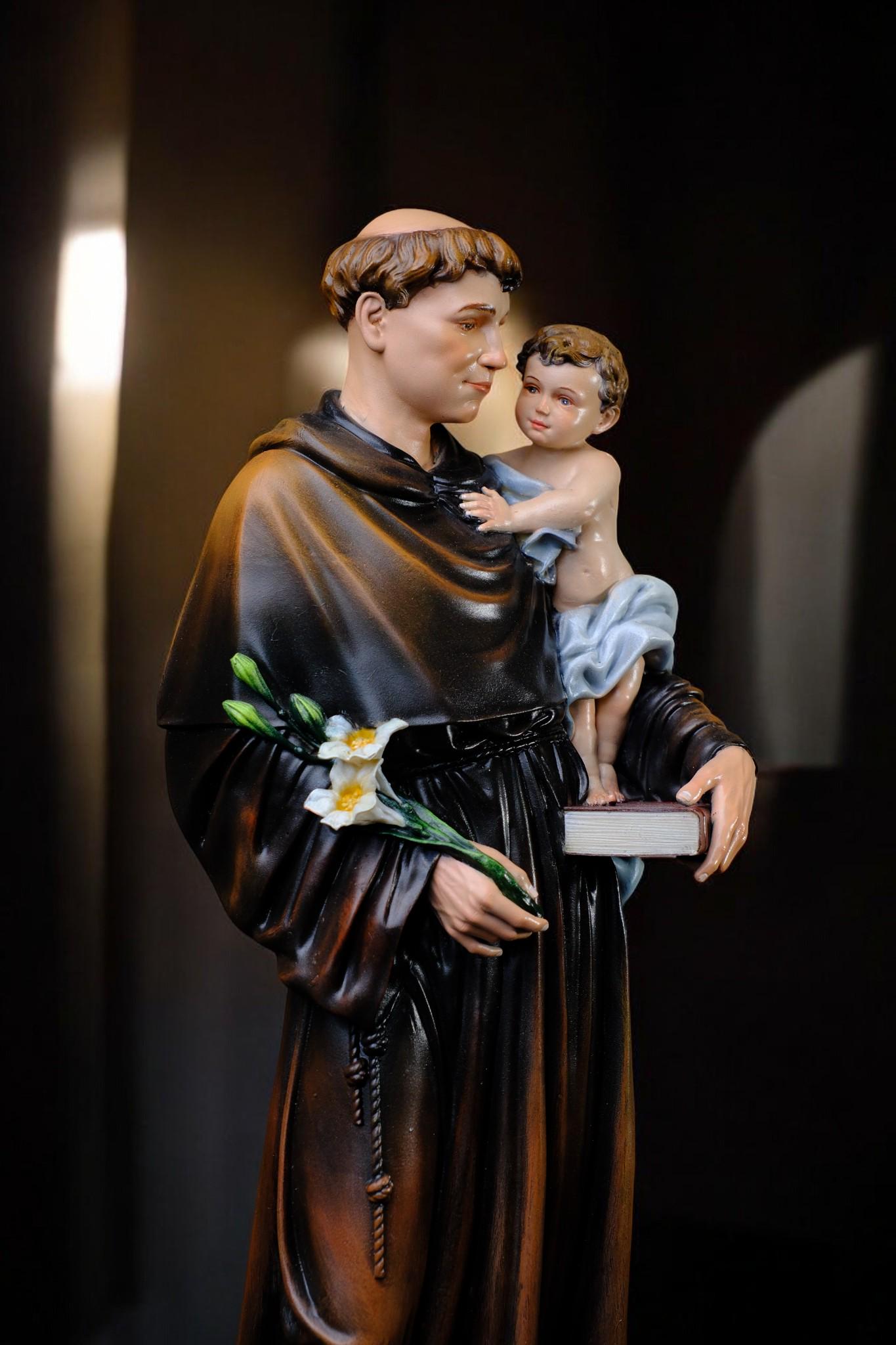 Handmade Saint Anthony of Padua Statue: Catholic Home Altar Decor (etsy image id: 7411503249)