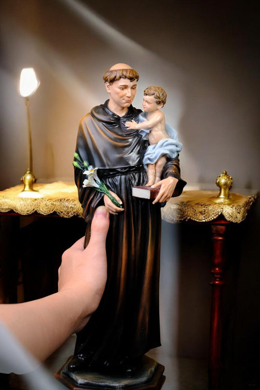 Handmade Saint Anthony of Padua Statue: Catholic Home Altar Decor (etsy image id: 7411504409)