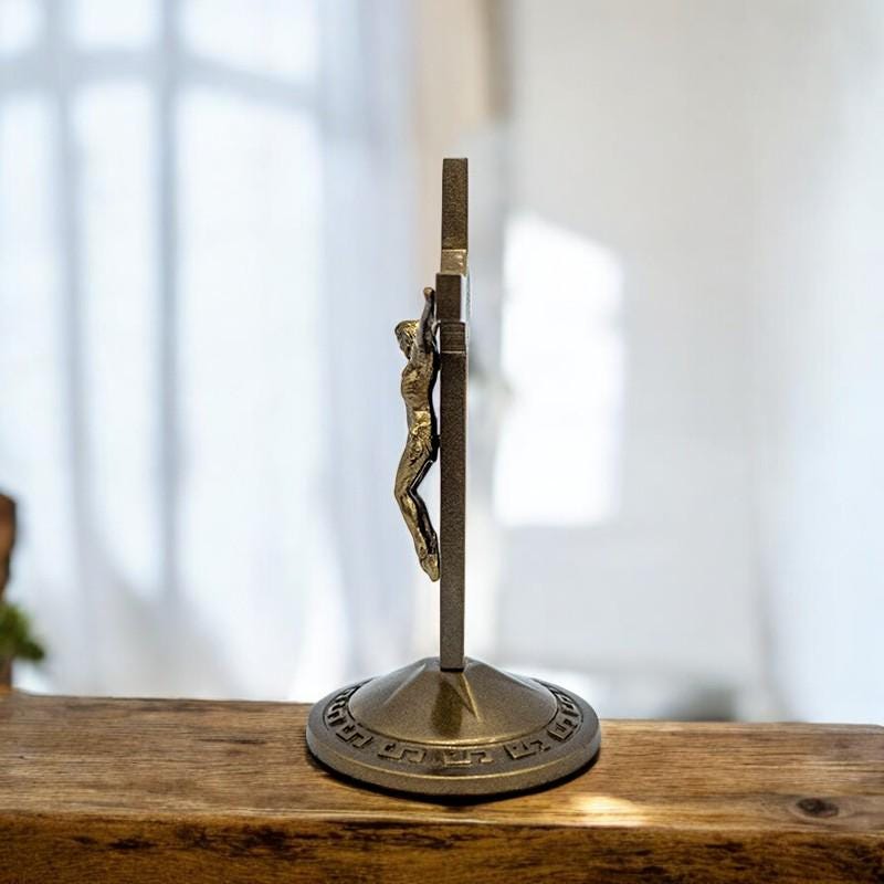 St Benedict Medal Crucifix | Catholic Home Altar Desk Decor (12cm) (etsy image id: 7426363483)
