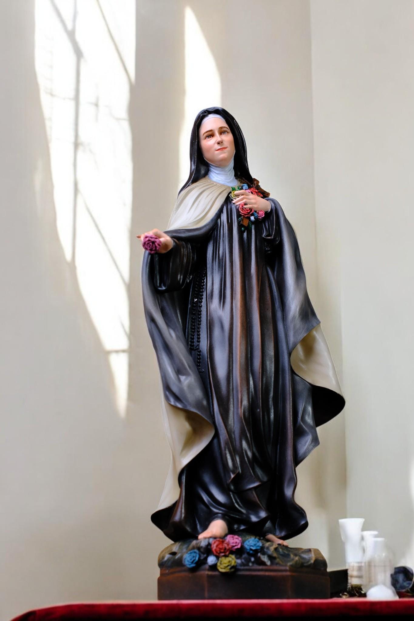 Handmade Saint Teresa Statue 42cm | Hand-Painted Catholic Figurine __etsy:7453315779