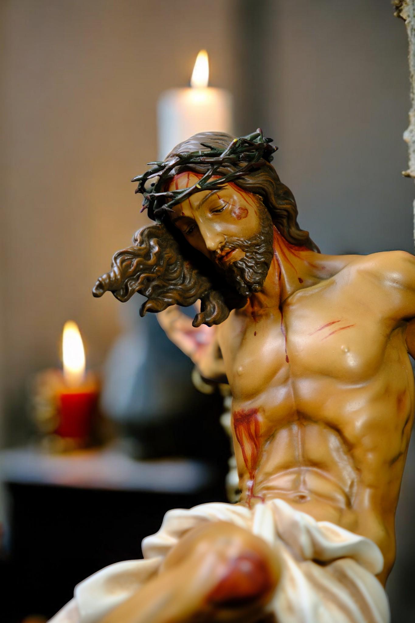 Hand-Painted Jesus Corpus Statue, Catholic Altar Decor (No Cross) (etsy image id: 7543932946)
