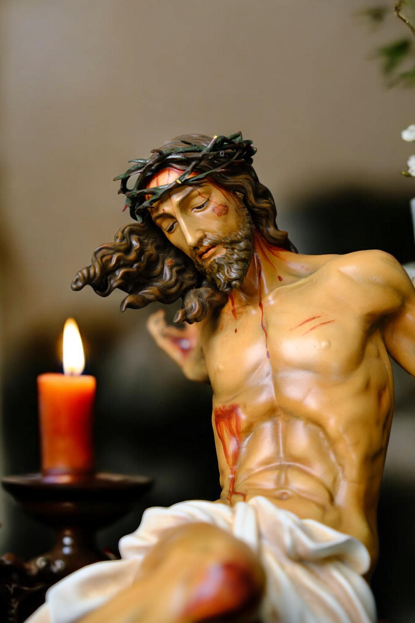 Hand-Painted Jesus Corpus Statue, Catholic Altar Decor (No Cross) (etsy image id: 7543932948)