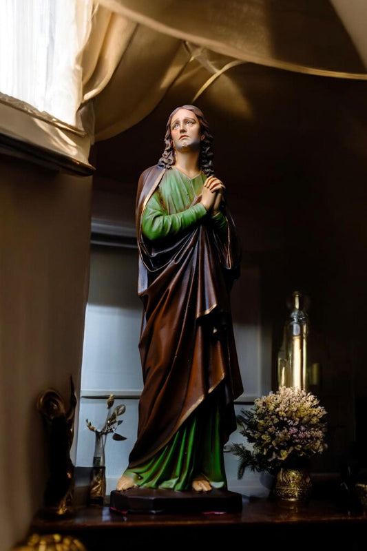 Saint John Apostle Statue | Hand-Painted Antique Style Religious Figurine