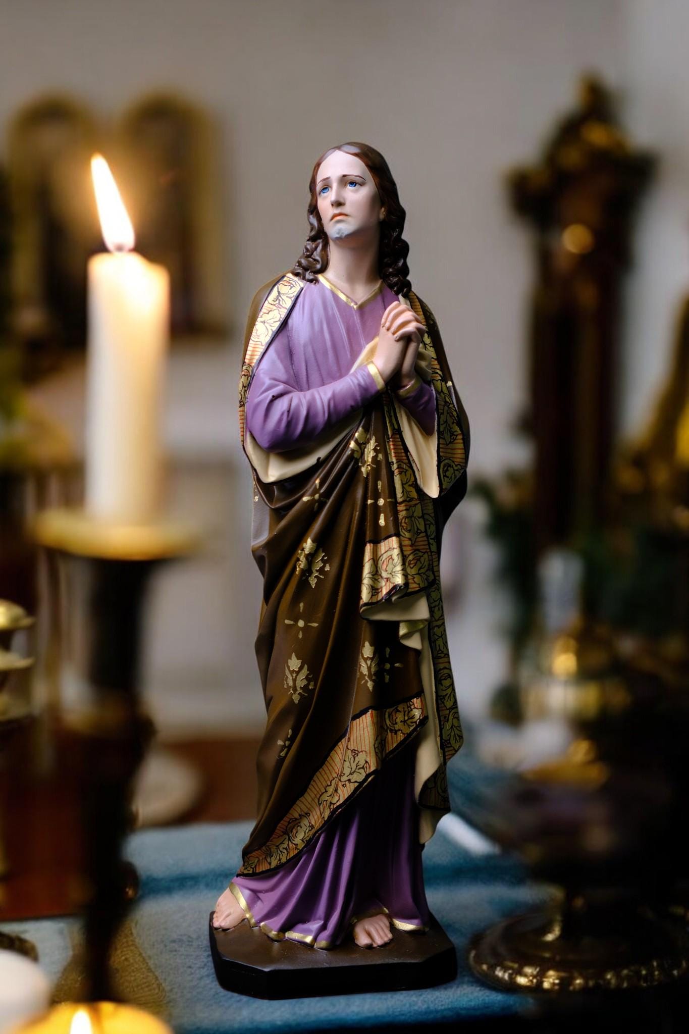 Hand-Painted Saint John the Apostle Statue (30cm) | Catholic Home Altar Gift __etsy:7558692603