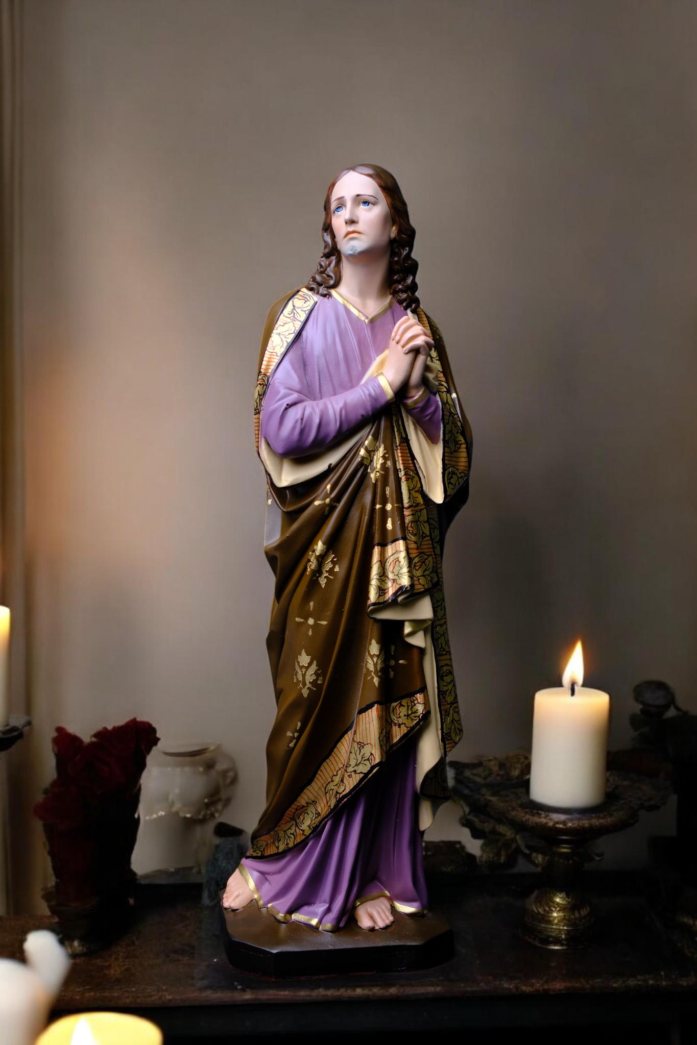 Hand-Painted Our Lady of Sorrows Statue (30cm) | Catholic Home Altar Gift __etsy:7558729497