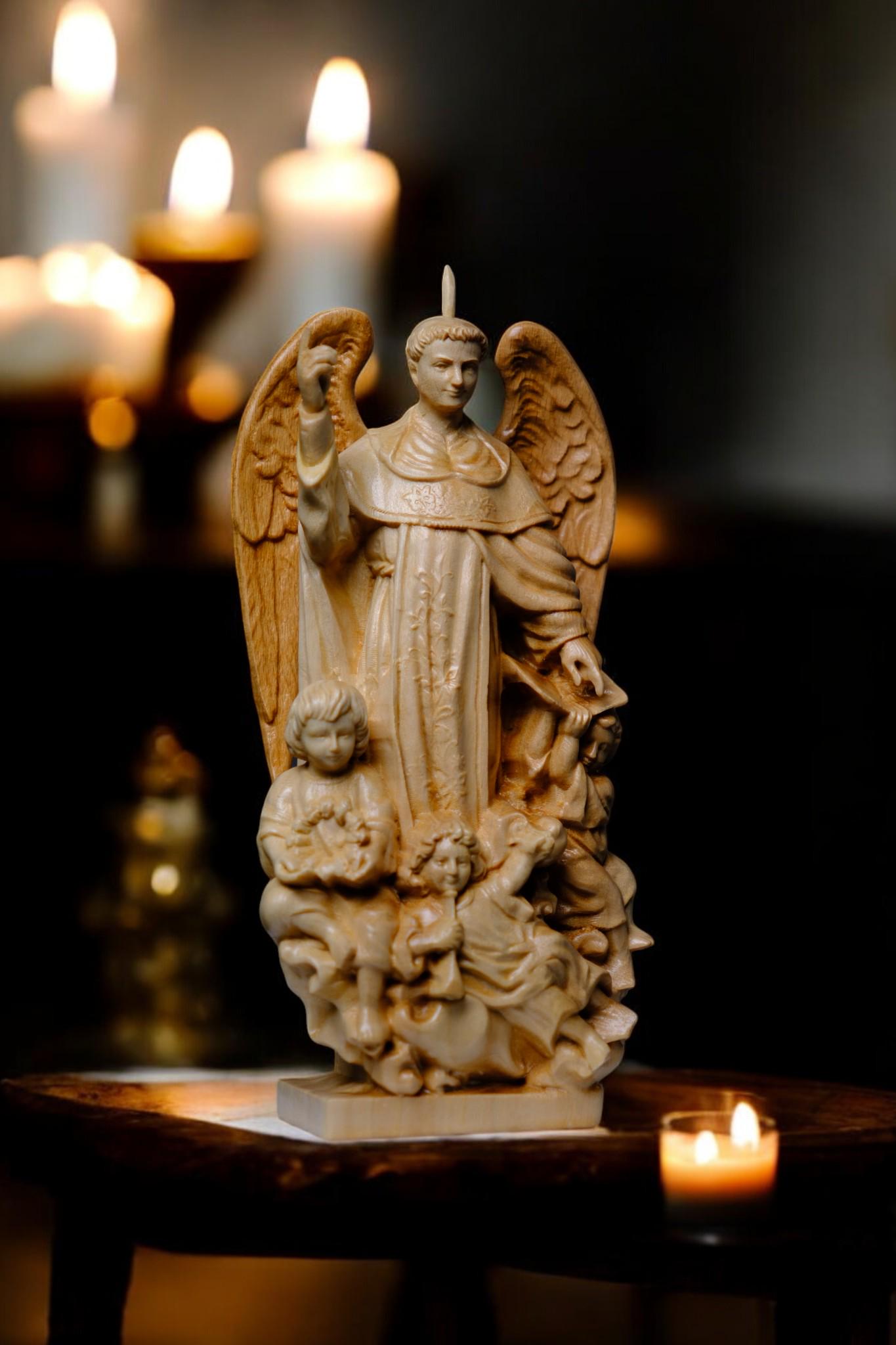 Saint Vincent Wooden Statue Catholic Handcrafted Beech Wood Saint Figure Home Altar Prayer Decor Religious Gift (etsy image id: 7579740718)