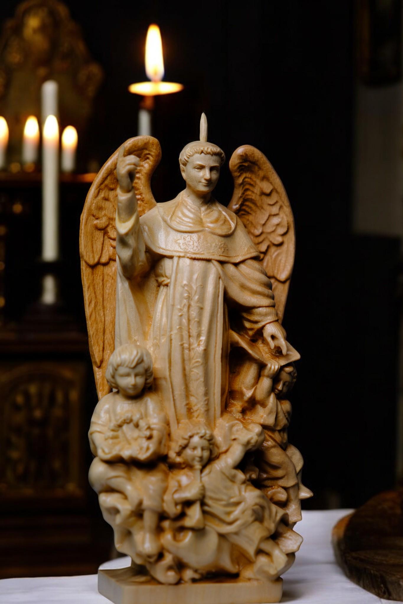 Saint Vincent Wooden Statue Catholic Handcrafted Beech Wood Saint Figure Home Altar Prayer Decor Religious Gift (etsy image id: 7579740720)