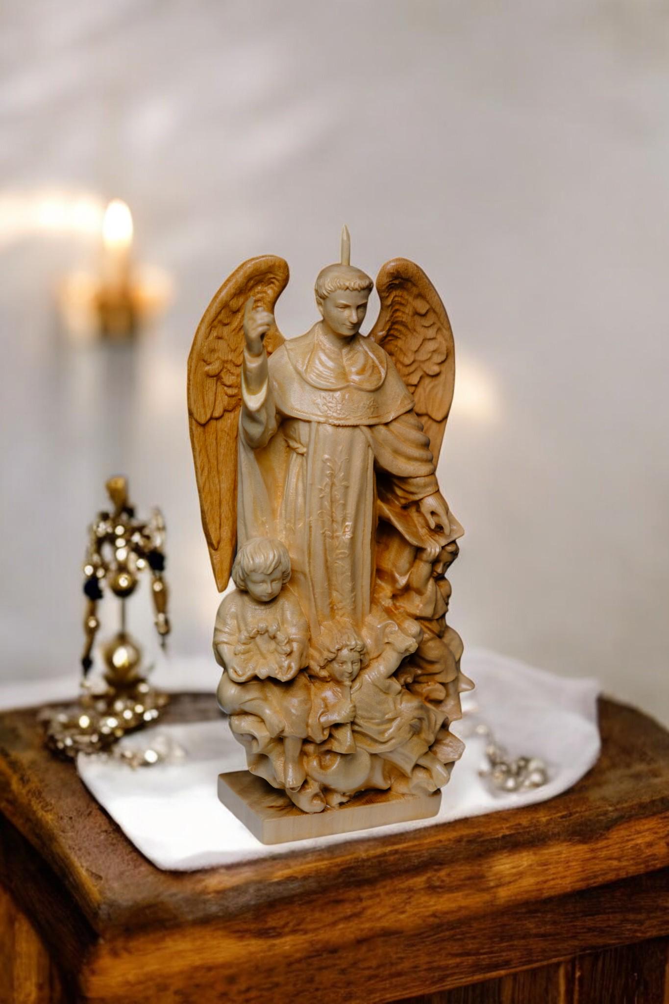 Saint Vincent Wooden Statue Catholic Handcrafted Beech Wood Saint Figure Home Altar Prayer Decor Religious Gift (etsy image id: 7579742074)