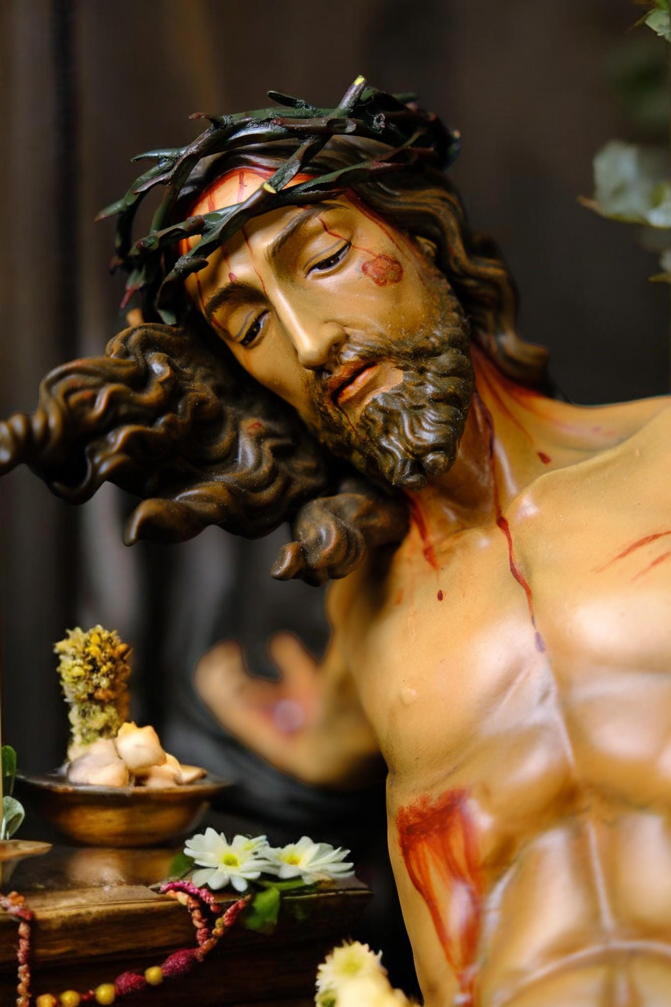 Hand-Painted Jesus Corpus Statue, Catholic Altar Decor (No Cross) (etsy image id: 7591871255)