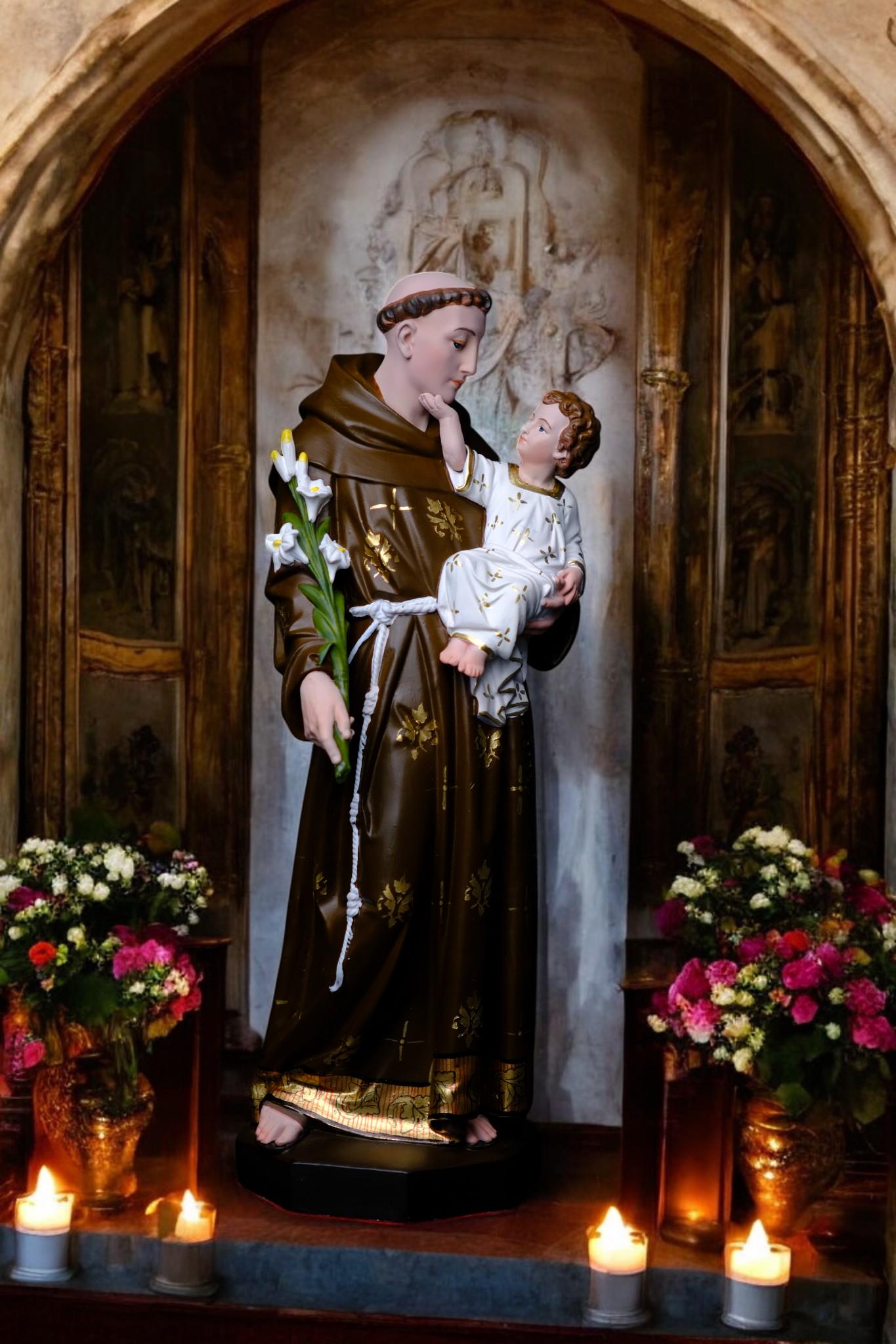 Hand-Painted Saint Anthony Statue | Catholic Home Decor (30cm) (etsy image id: 7611215302)