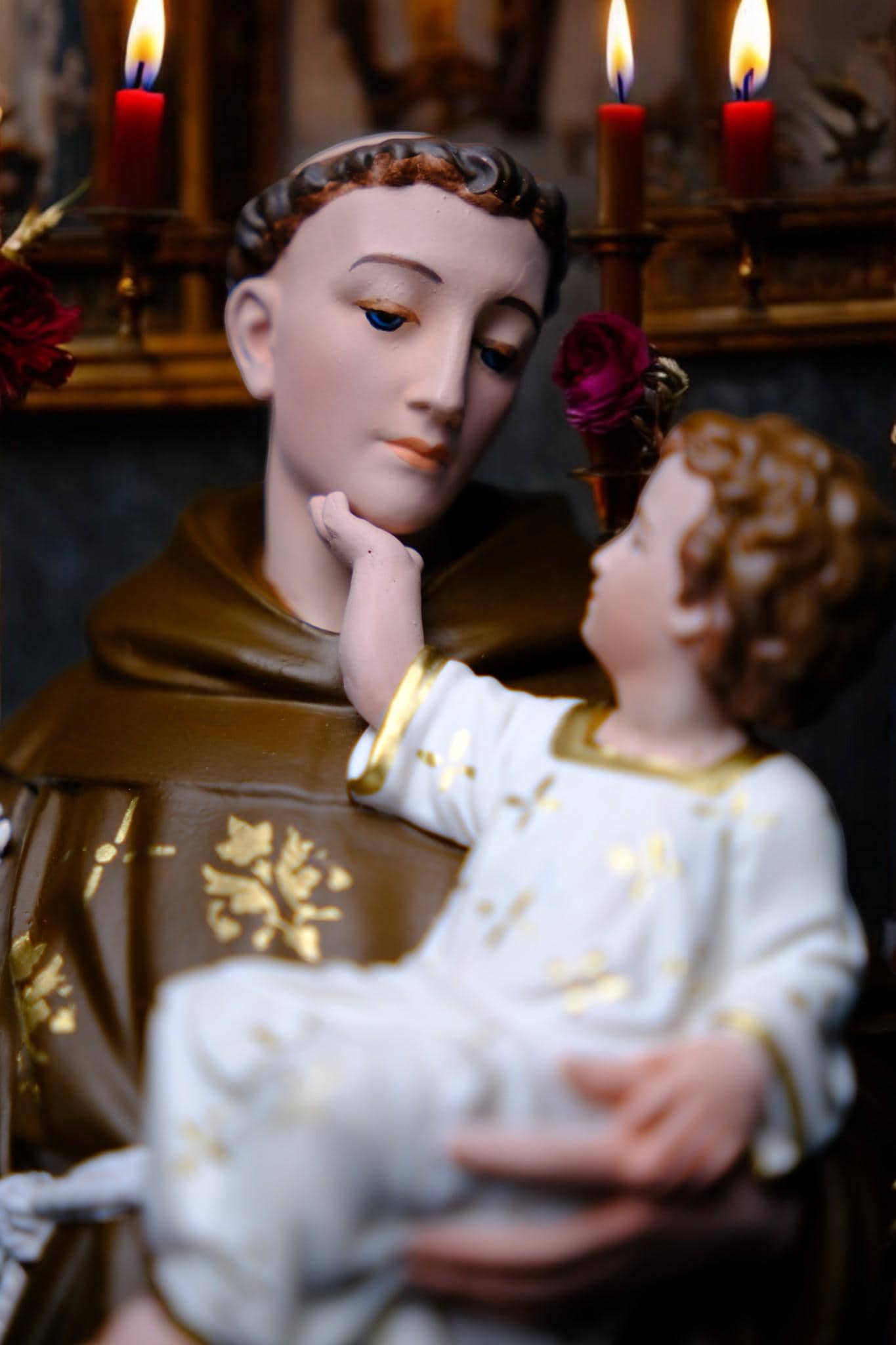 Hand-Painted Saint Anthony Statue | Catholic Home Decor (30cm) (etsy image id: 7611216208)