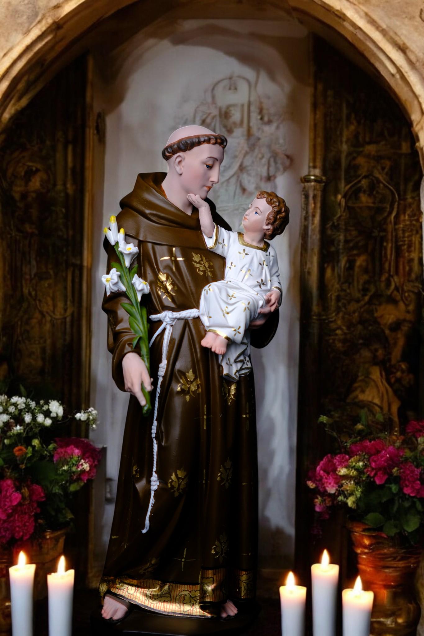 Hand-Painted Saint Anthony Statue | Catholic Home Decor (30cm) (etsy image id: 7659155439)