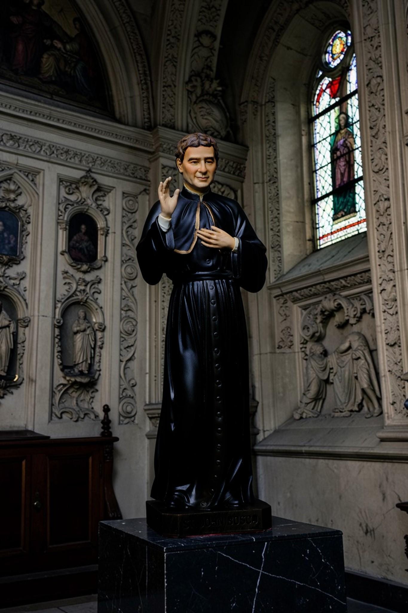 Saint John Bosco Statue 30cm Hand-Painted Catholic Priest Home Altar Decor (etsy image id: 7801923514)