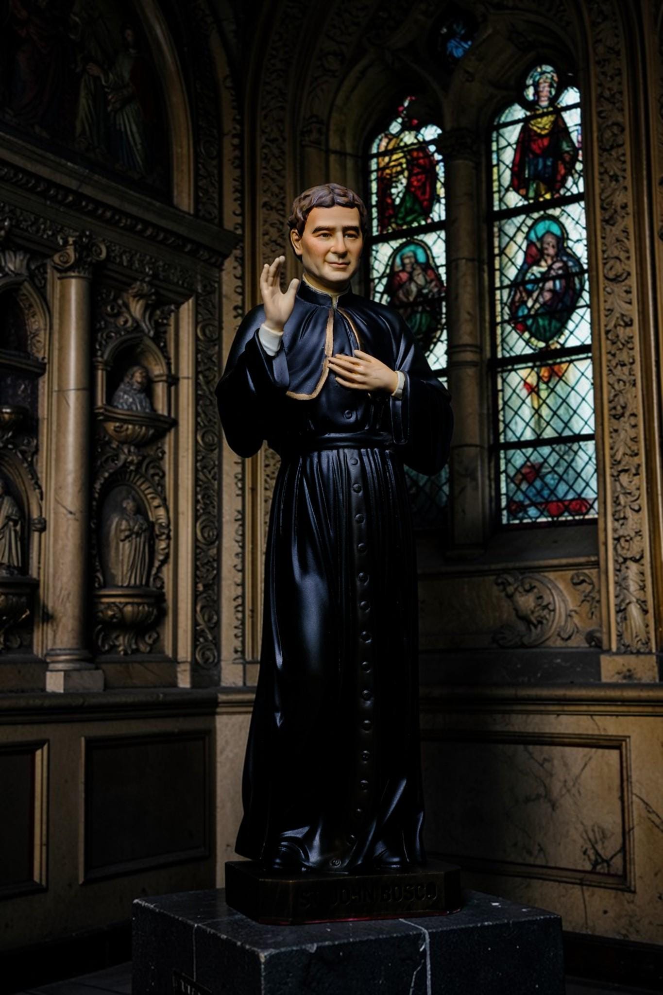 Saint John Bosco Statue 30cm Hand-Painted Catholic Priest Home Altar Decor (etsy image id: 7849863357)
