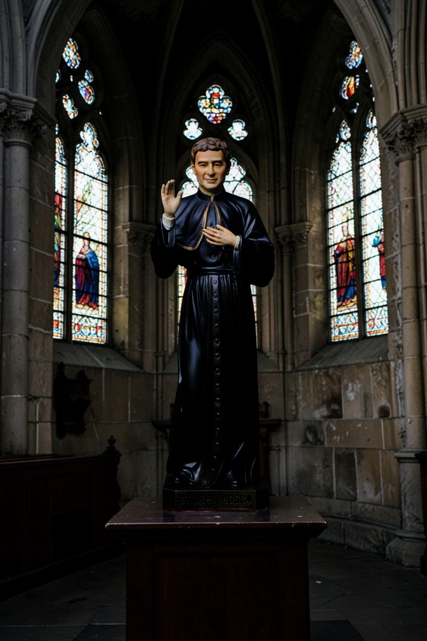 Saint John Bosco Statue 30cm Hand-Painted Catholic Priest Home Altar Decor (etsy image id: 7849865737)
