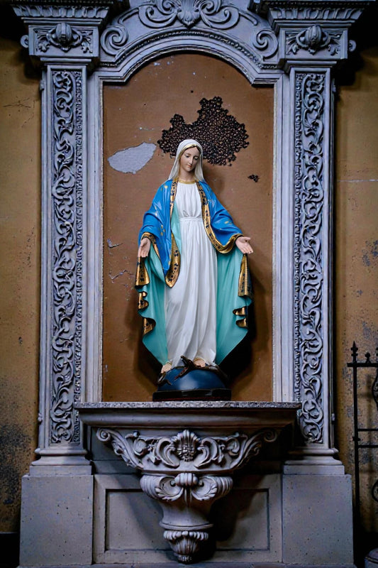Our Lady of Grace Statue 30cm Hand-Painted Catholic Home Altar Decor (11.8 inches) (etsy image id: 7876579025)