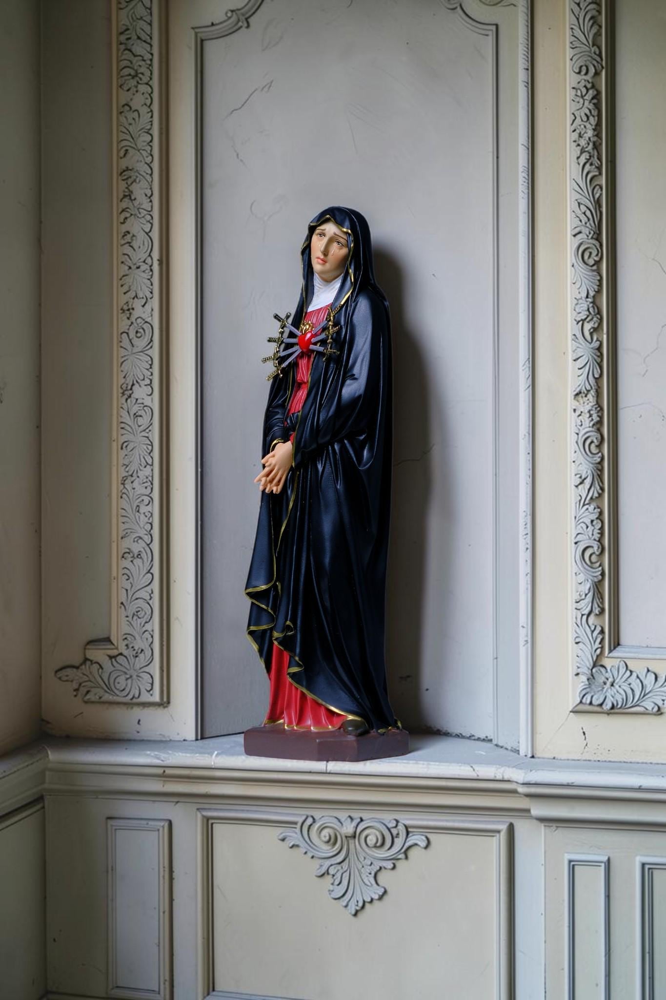 Our Lady of Sorrows Statue 30cm Hand-Painted Catholic Figurine Home Altar Decor (etsy image id: 7969914608)