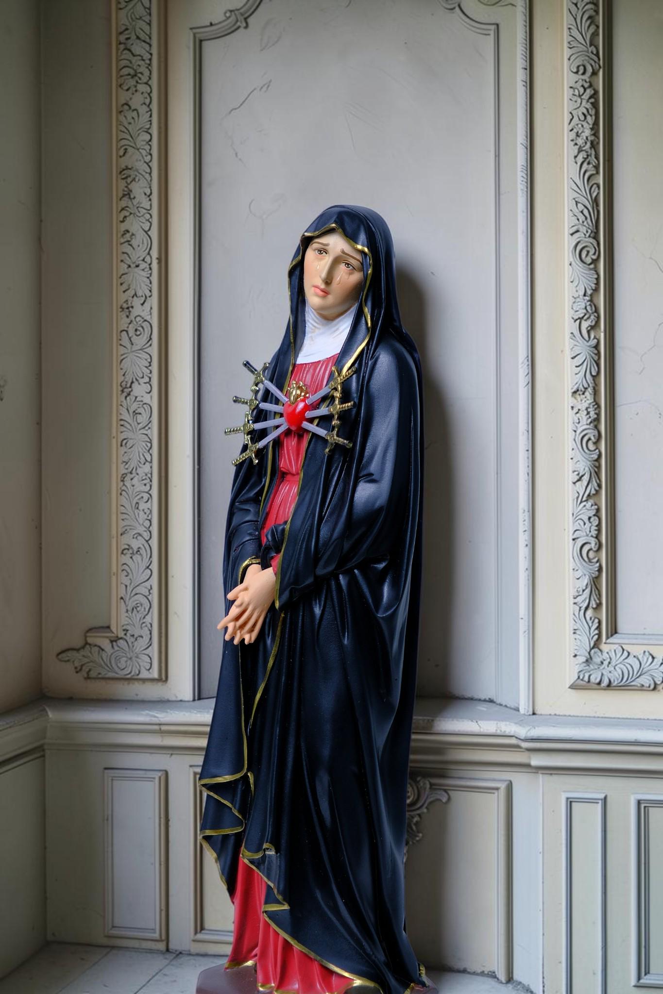 Our Lady of Sorrows Statue 30cm Hand-Painted Catholic Figurine Home Altar Decor (etsy image id: 8017862929)