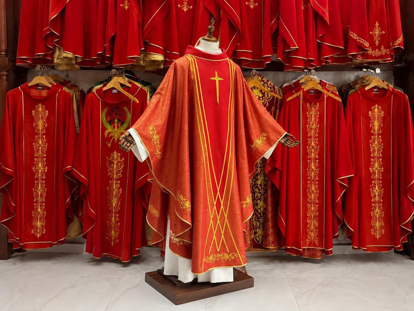 Custom Embroidered Catholic Chasuble Vestment: Clergy Mass Robe All Colors (etsy image id: 8022052916)