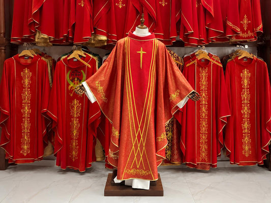 Custom Embroidered Catholic Chasuble Vestment: Clergy Mass Robe All Colors (etsy image id: 8022052922)