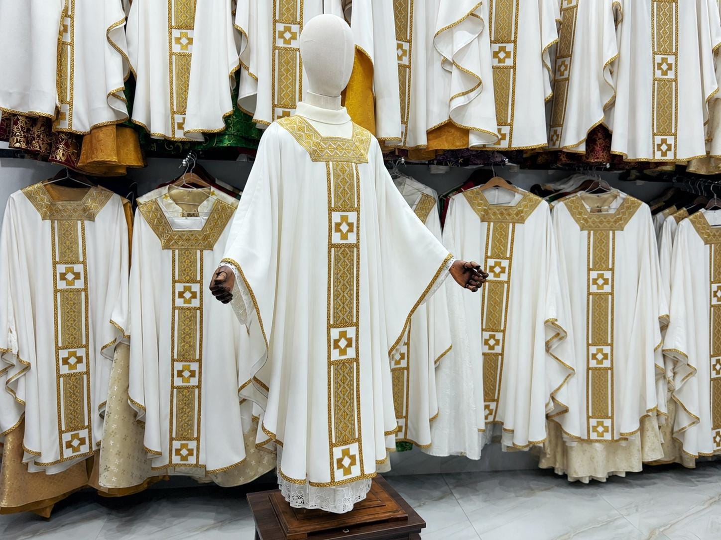 Handmade Catholic Chasuble: Custom Embroidered Priest Vestment (etsy image id: 8023262330)