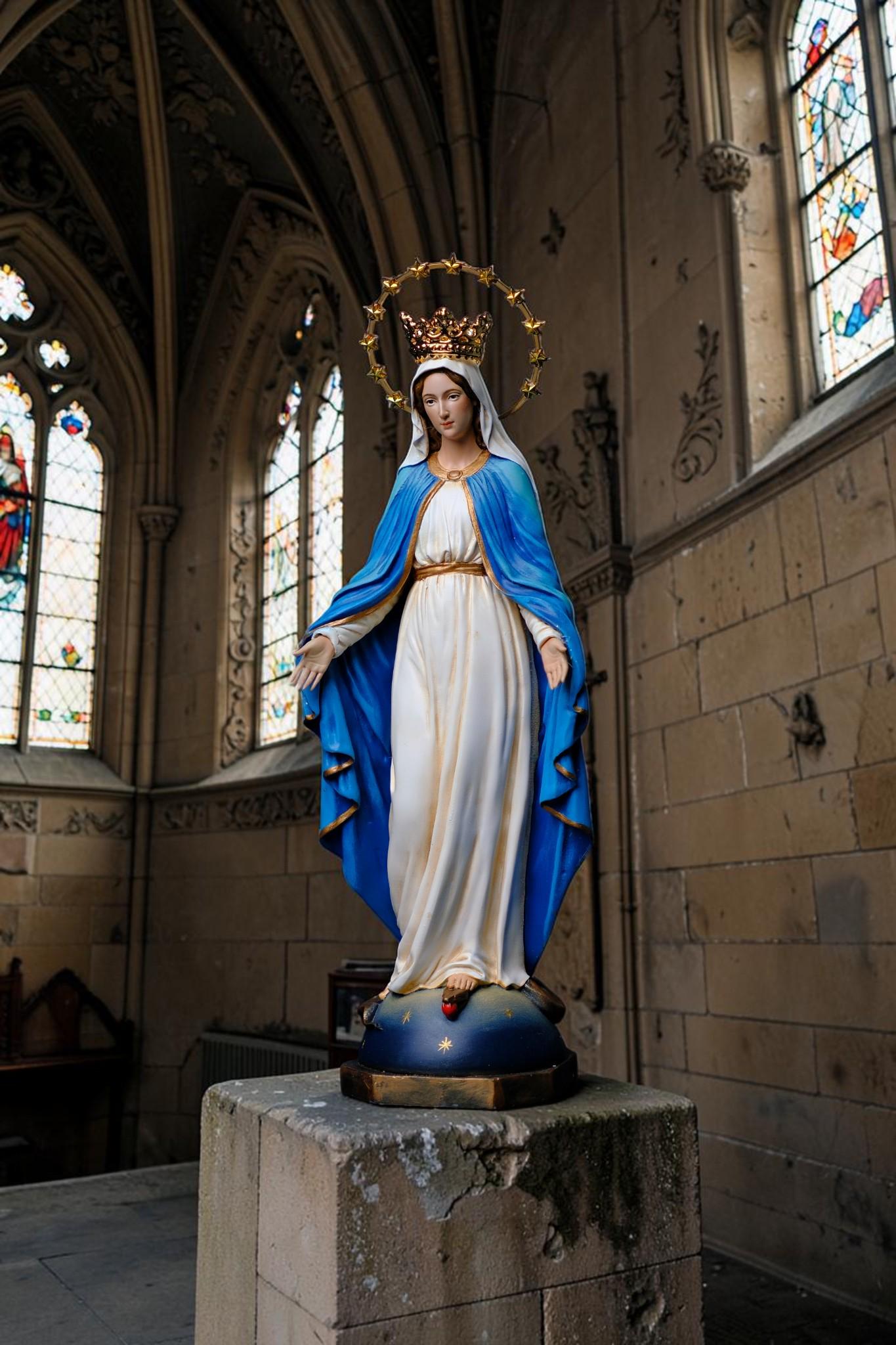 Our Lady of Grace Statue Catholic Virgin Mary Statue Religious Figurine Prayer Altar Decor Catholic Gift Home Decor __etsy:8049716308