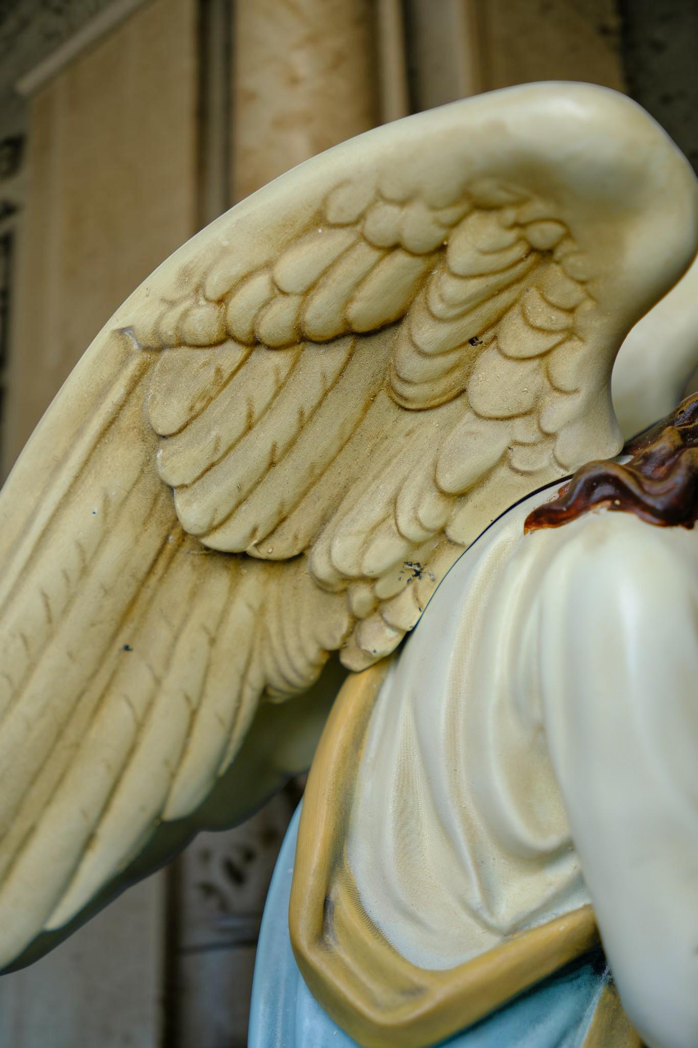Handcrafted Kneeling Angel Statues Pair: Antique-Style Prayer Altar Decor __etsy:8062126578