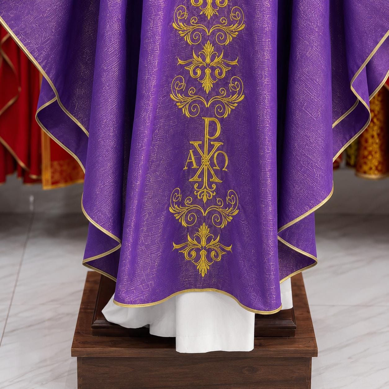 Catholic Chasuble Custom Priest Vestment Handmade Embroidered Liturgical Chasuble Church Mass Robe Clergy Gift All Colors (etsy image id: 8069953591)
