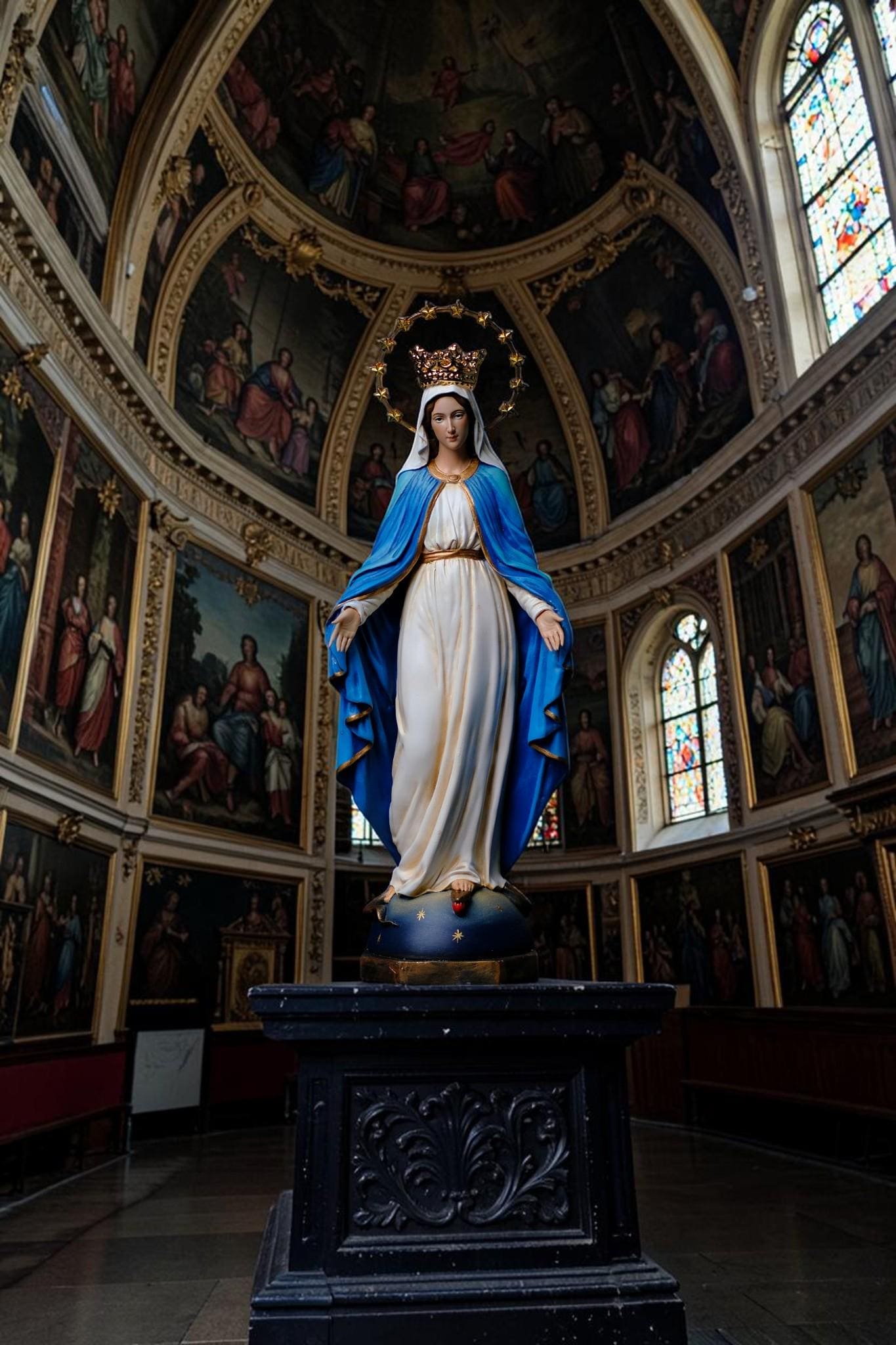 Our Lady of Grace Statue Catholic Virgin Mary Statue Religious Figurine Prayer Altar Decor Catholic Gift Home Decor __etsy:8097653971