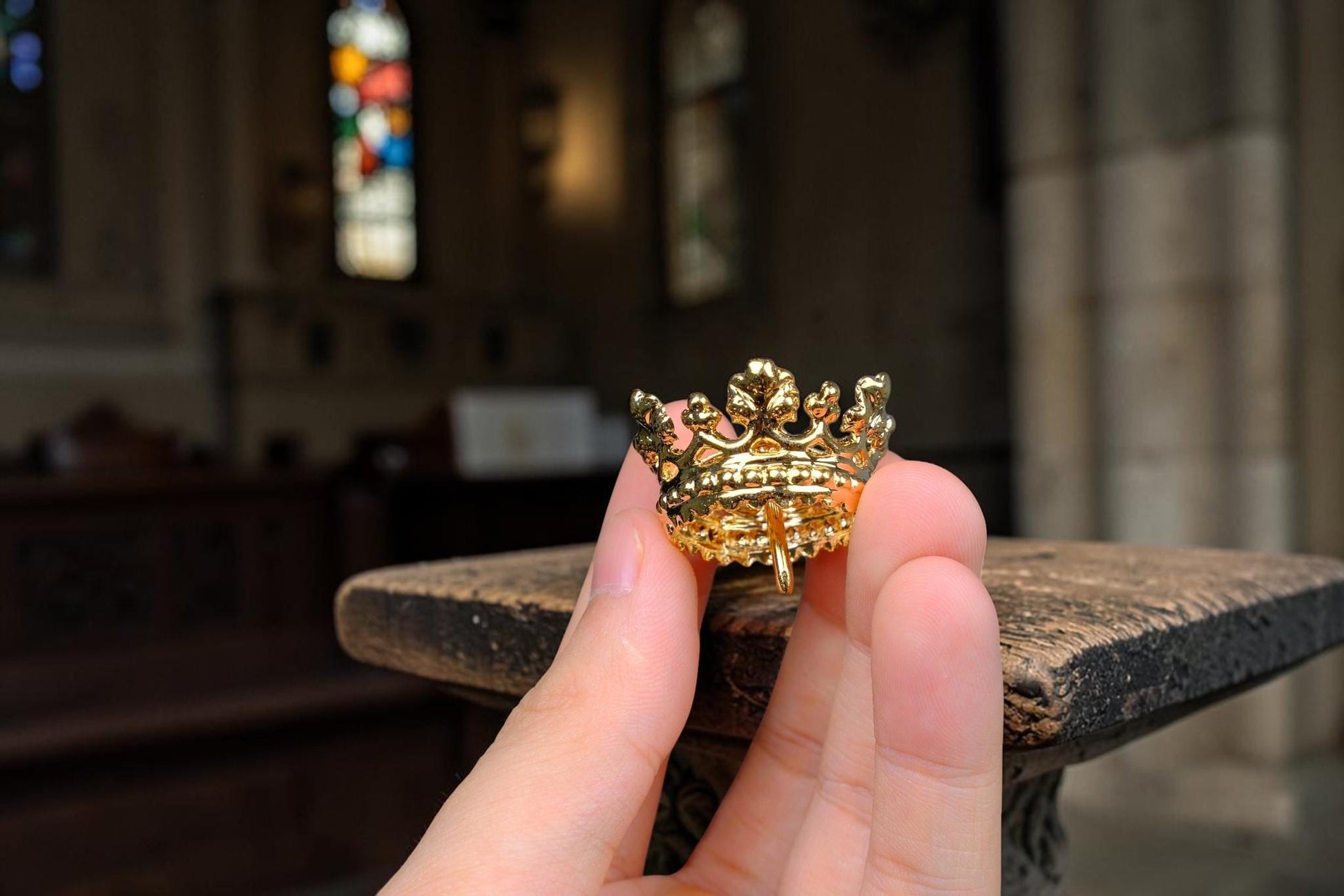 Gold Plated Brass Crown for Catholic Statues, Religious Statue Replacement Headwear __etsy:8127300778