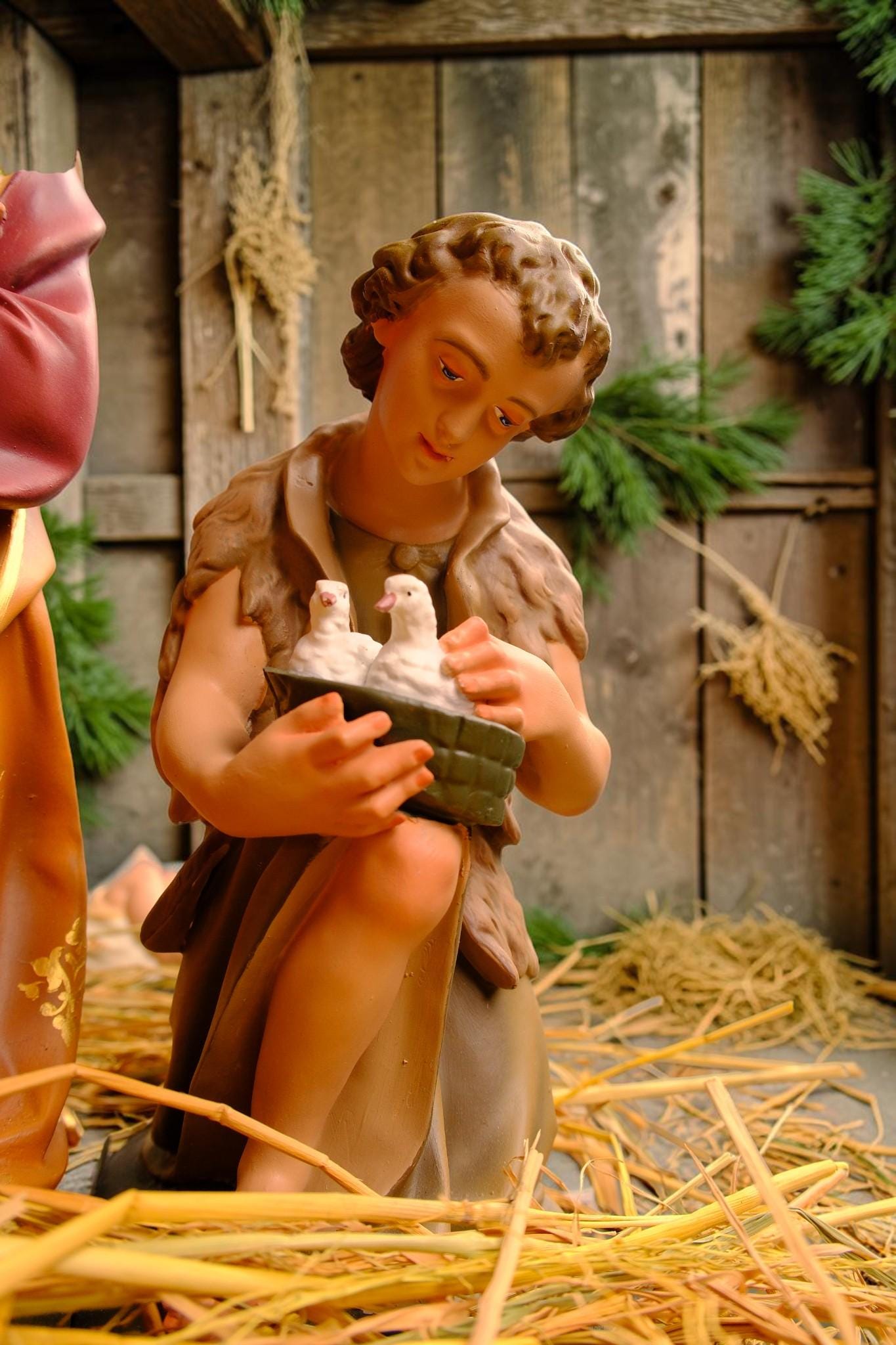 Hand-Painted 10-Piece Catholic Nativity Set: Holy Family Religious Christmas Decor