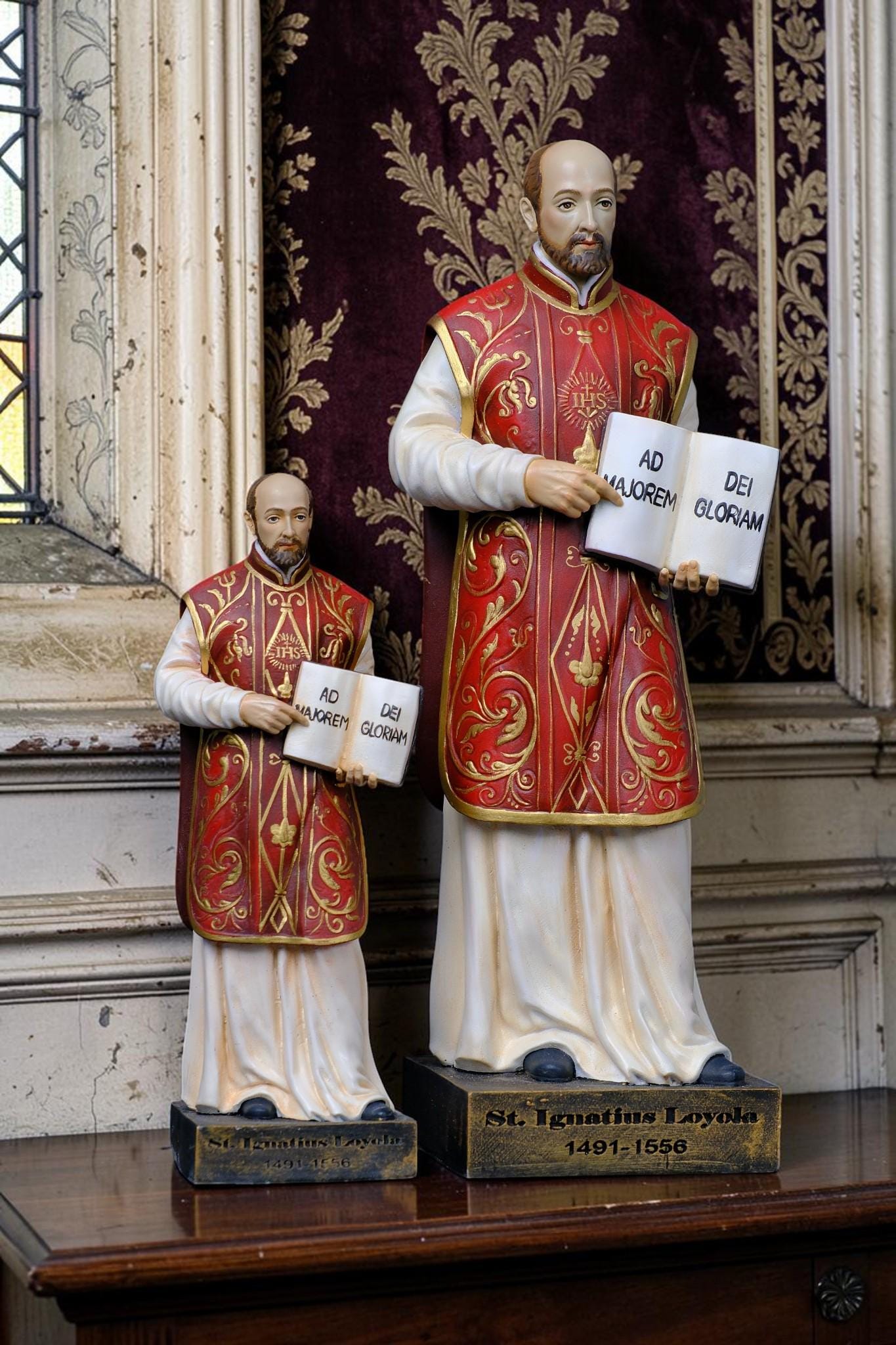 Handmade St Ignatius of Loyola Statue Catholic Saint Figurine Jesuit Priest Statue Religious Home Altar Catholic Gift Decor