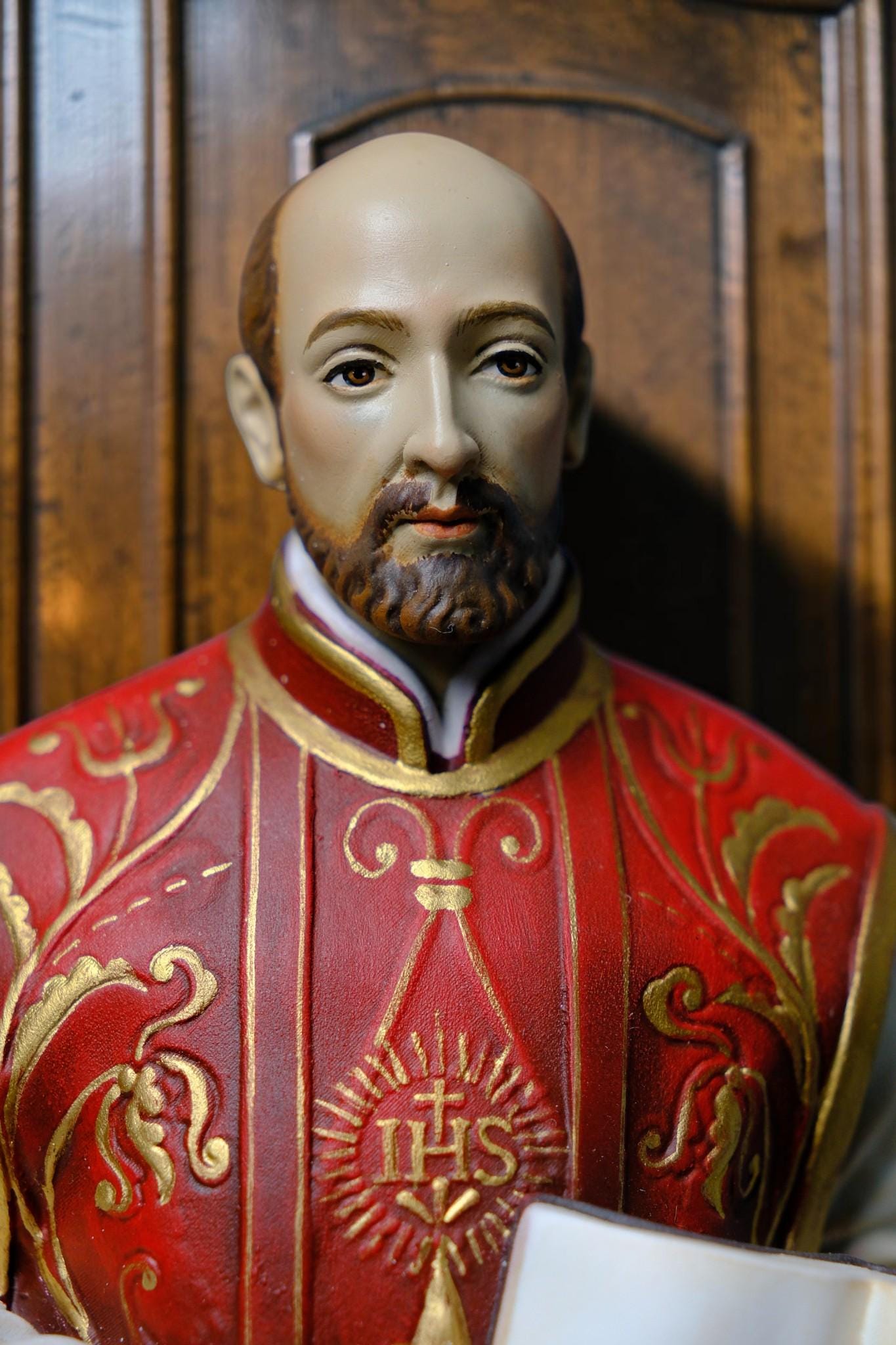 Handmade St Ignatius of Loyola Statue Catholic Saint Figurine Jesuit Priest Statue Religious Home Altar Catholic Gift Decor