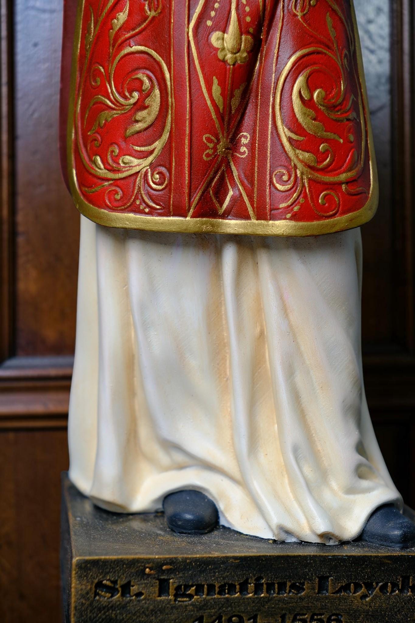 Handmade St Ignatius of Loyola Statue Catholic Saint Figurine Jesuit Priest Statue Religious Home Altar Catholic Gift Decor