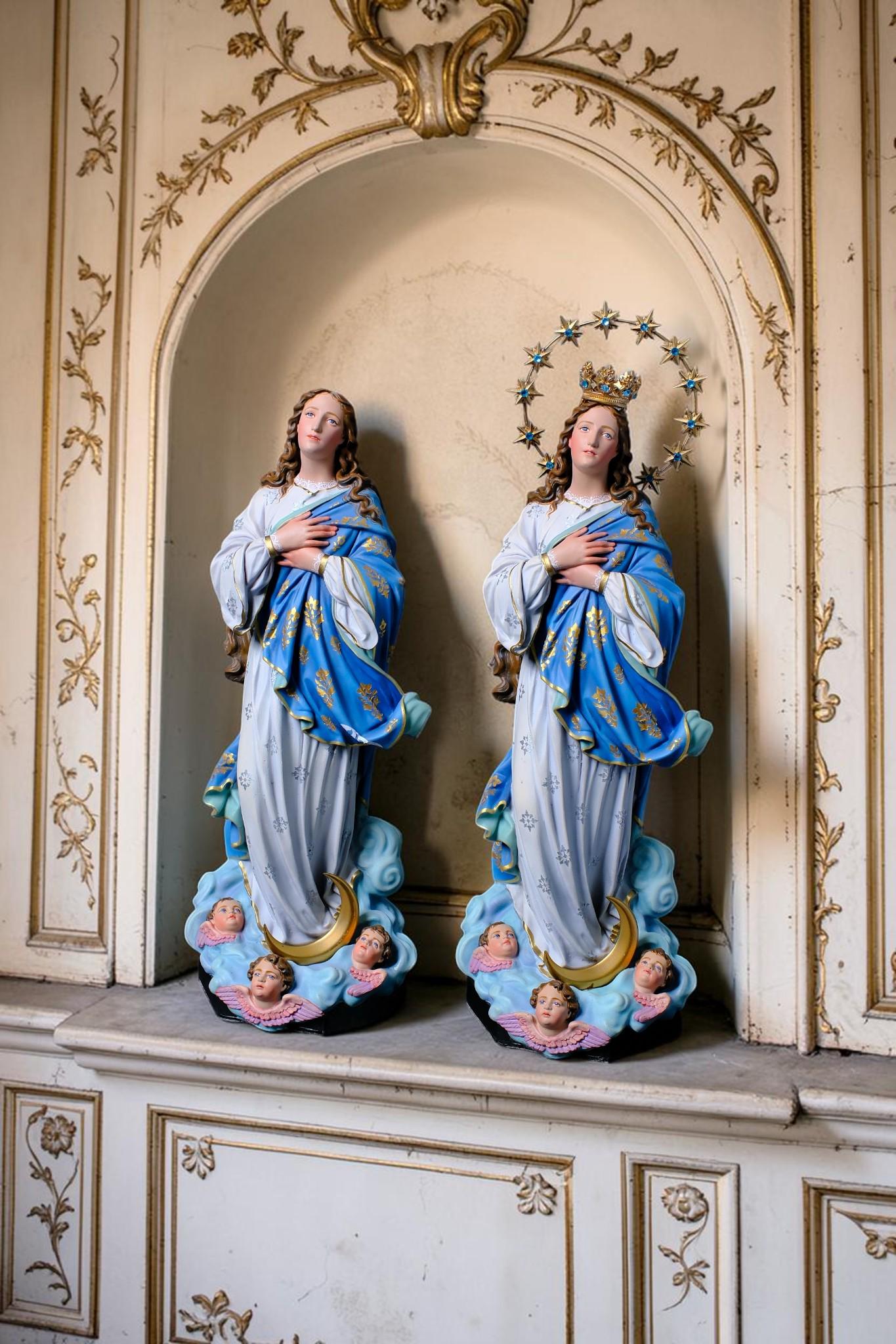 Handmade Assumption Virgin Mary Statue 40cm Catholic Home Altar Figurine