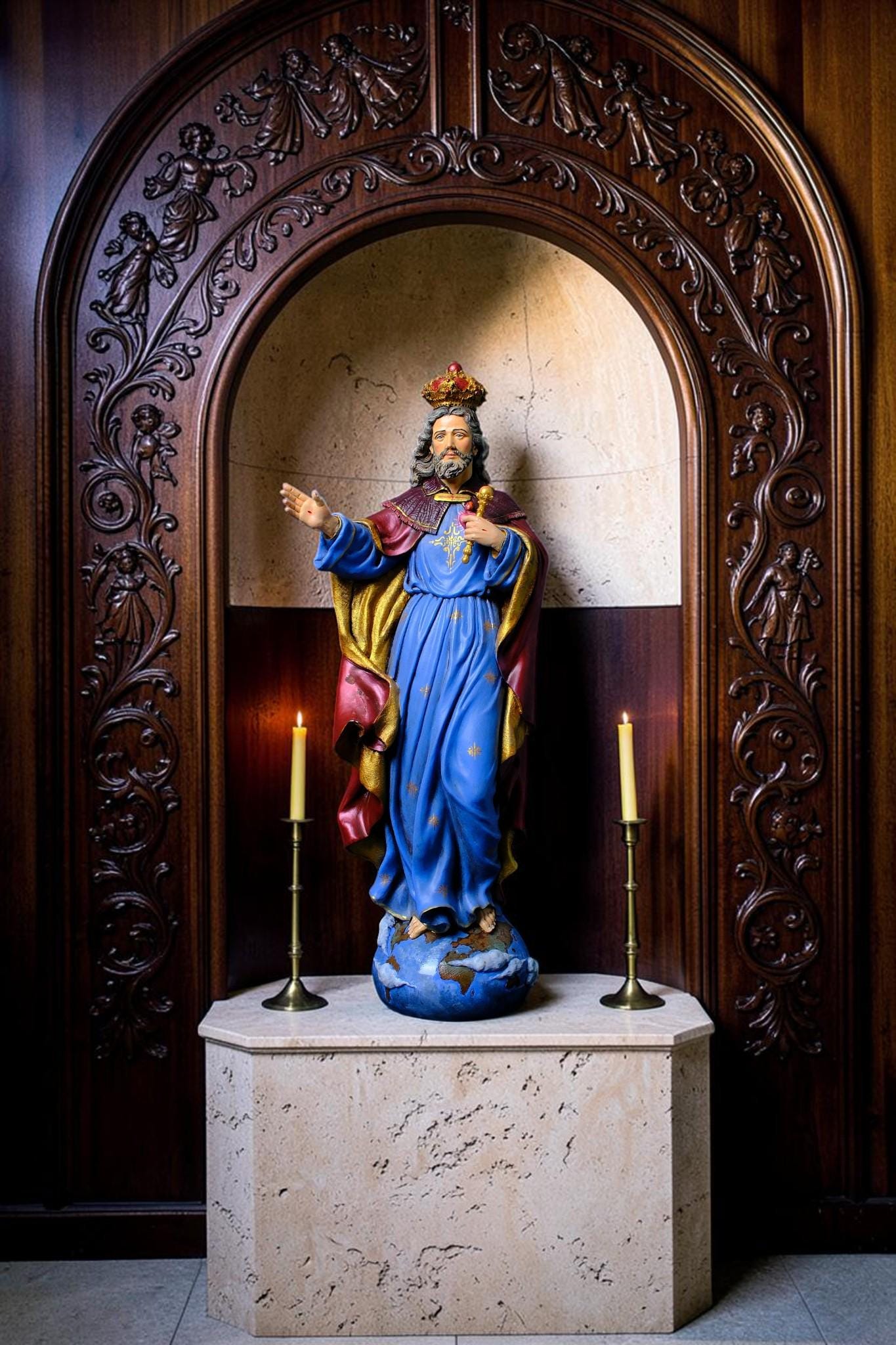 Christ the King Statue Catholic Home Altar Decor Religious Gift