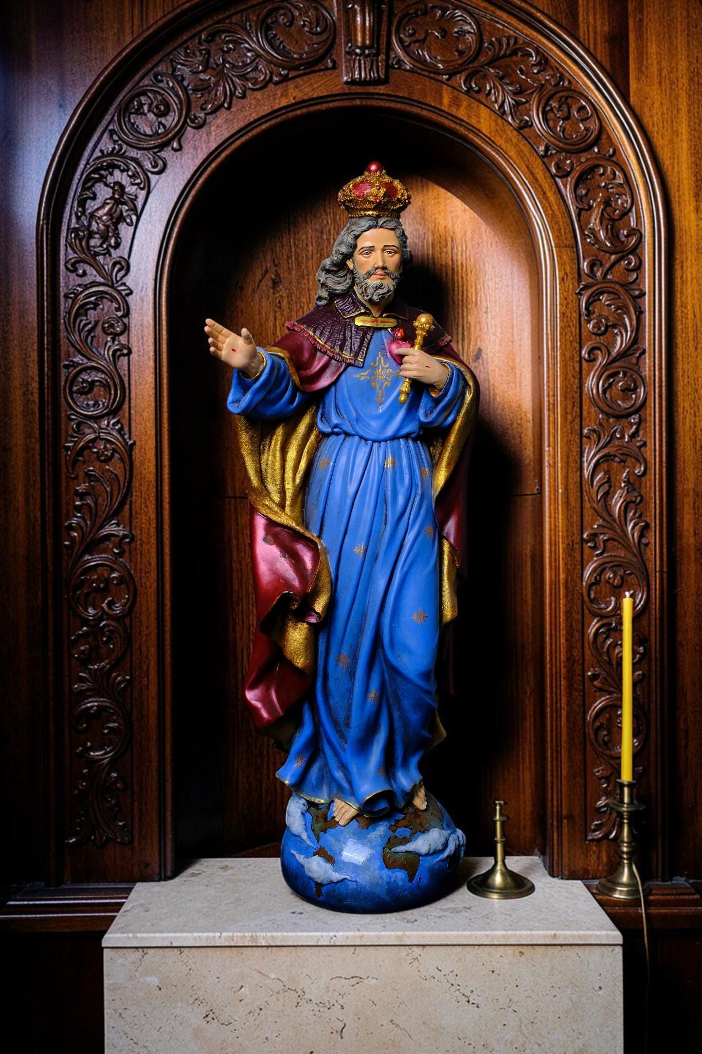 Christ the King Statue Catholic Home Altar Decor Religious Gift