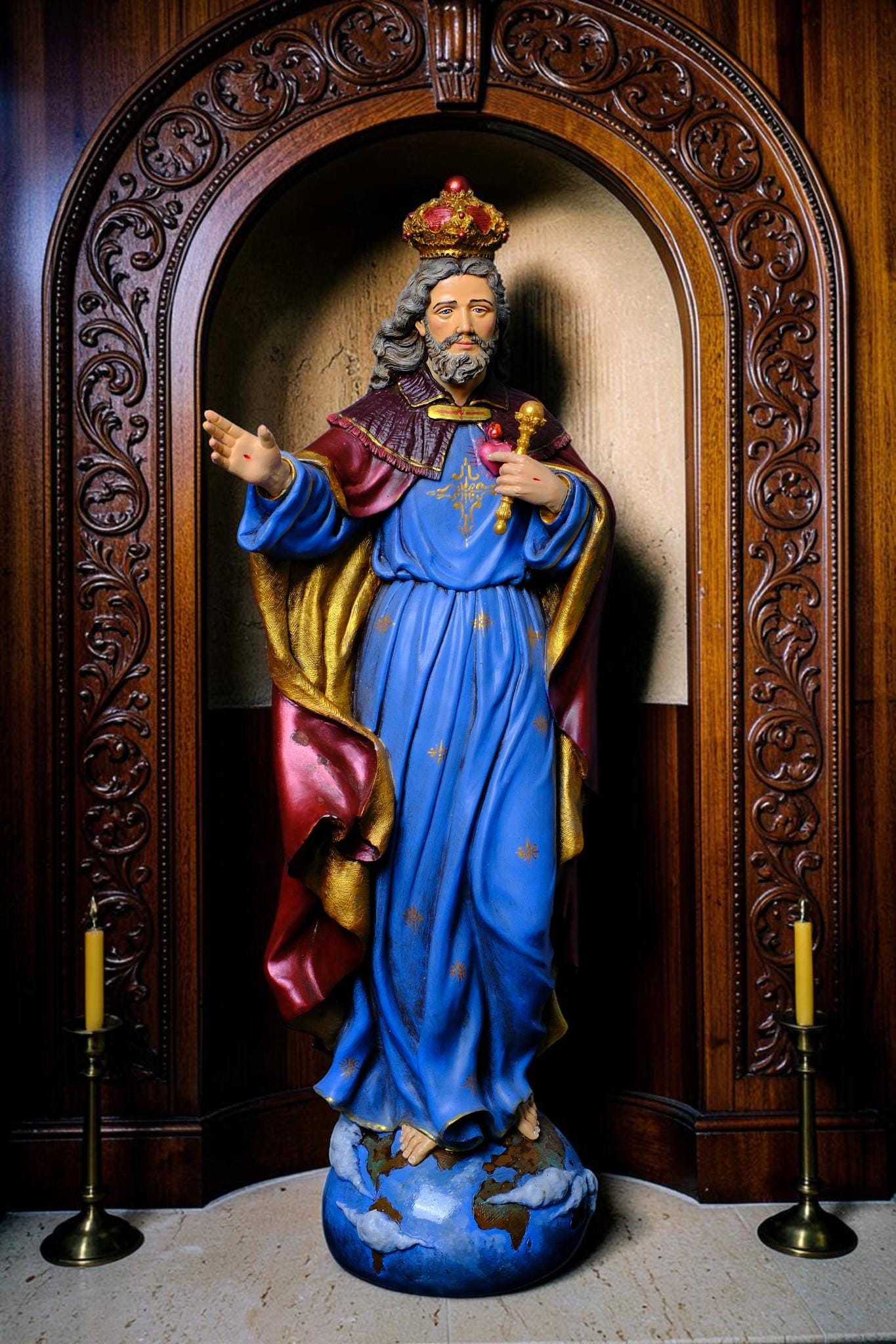 Christ the King Statue Catholic Home Altar Decor Religious Gift