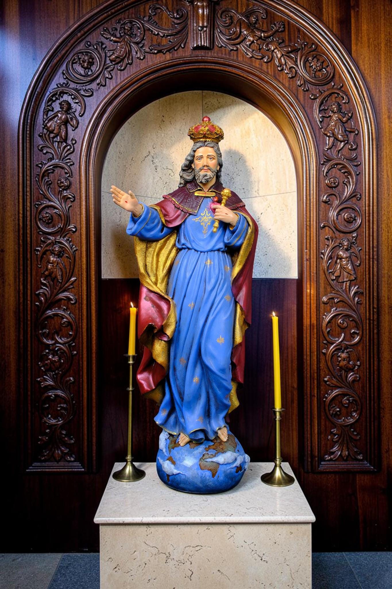 Christ the King Statue Catholic Home Altar Decor Religious Gift
