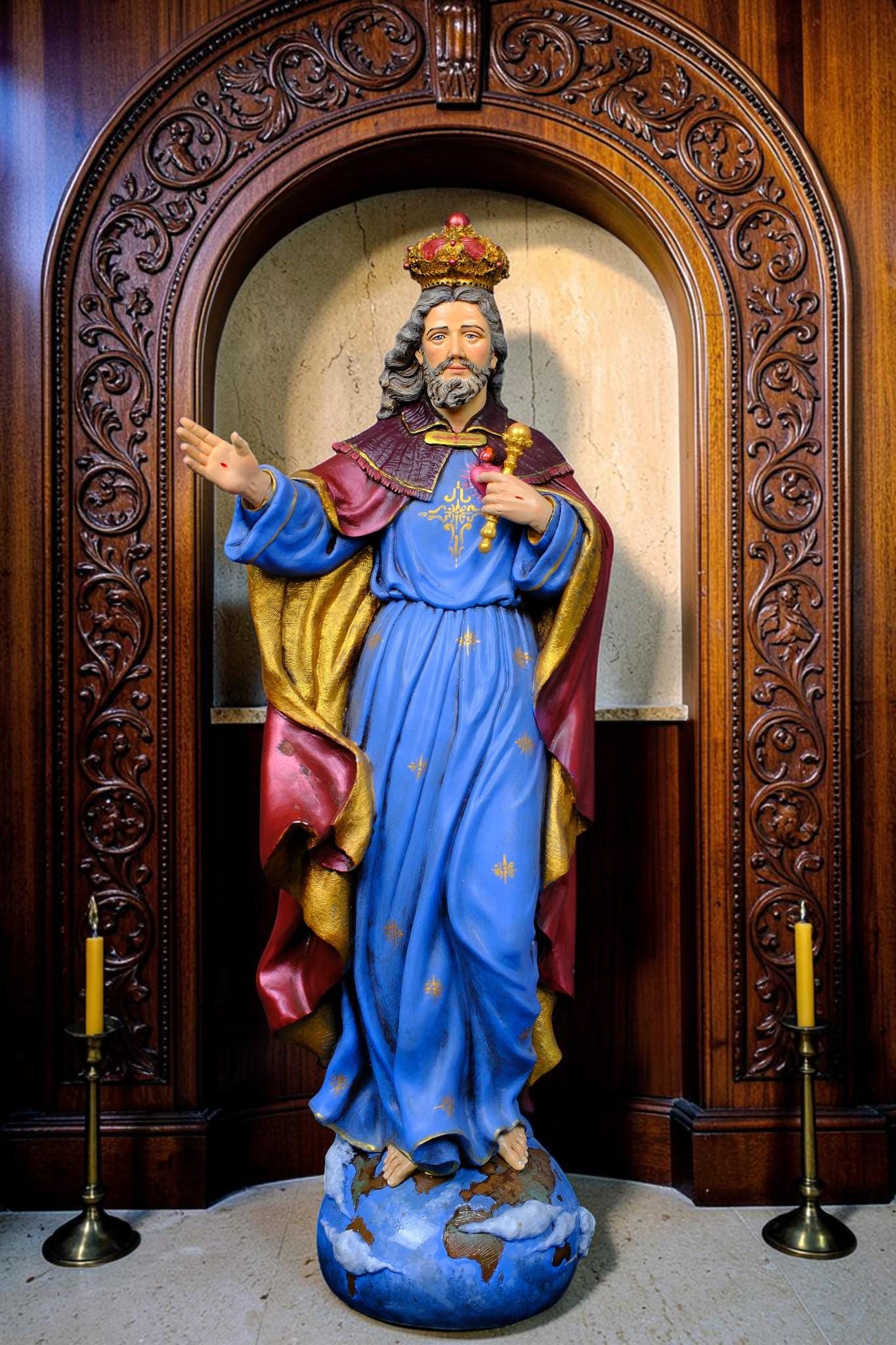 Christ the King Statue Catholic Home Altar Decor Religious Gift