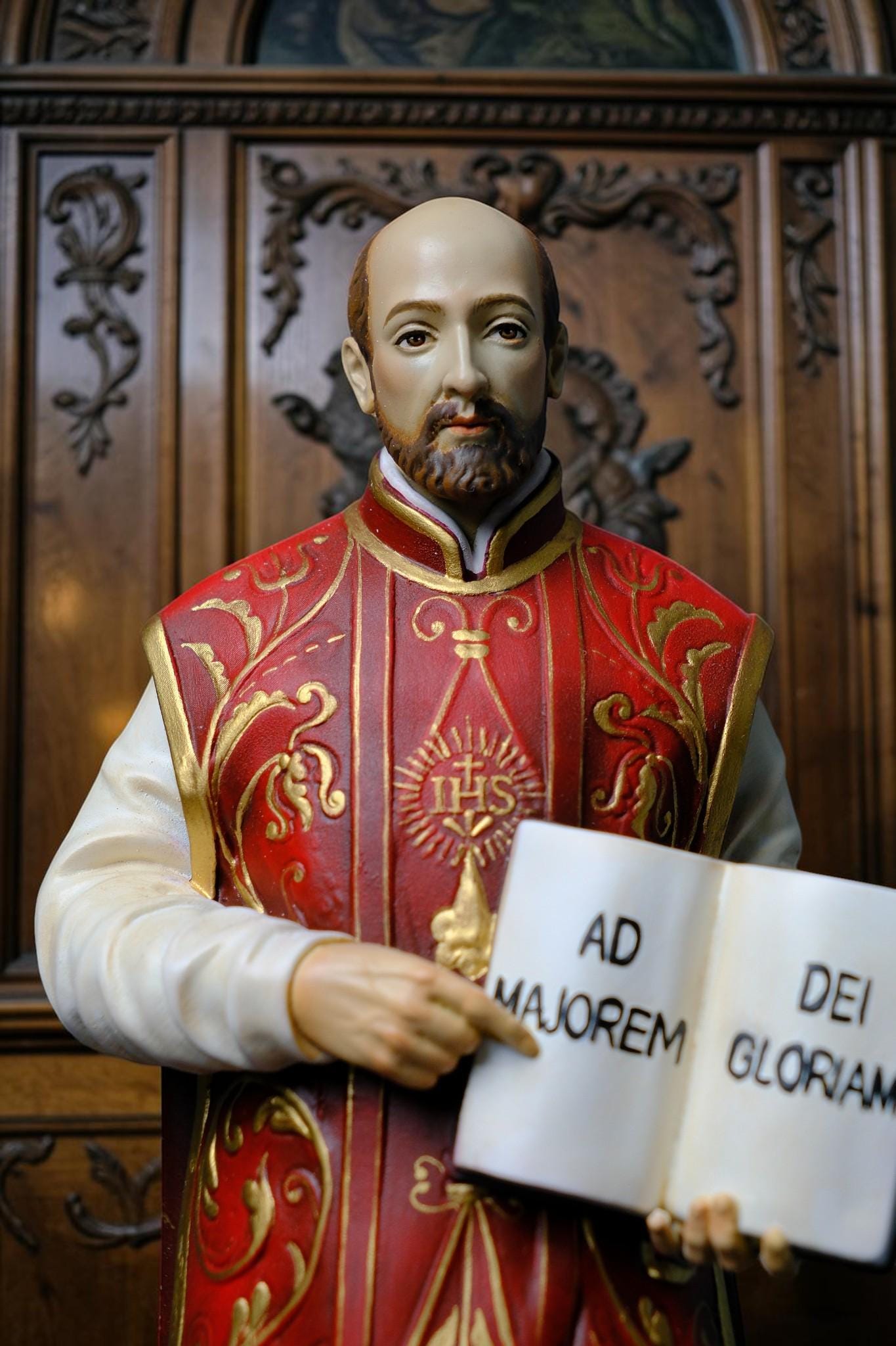 Handmade St Ignatius of Loyola Statue Catholic Saint Figurine Jesuit Priest Statue Religious Home Altar Catholic Gift Decor