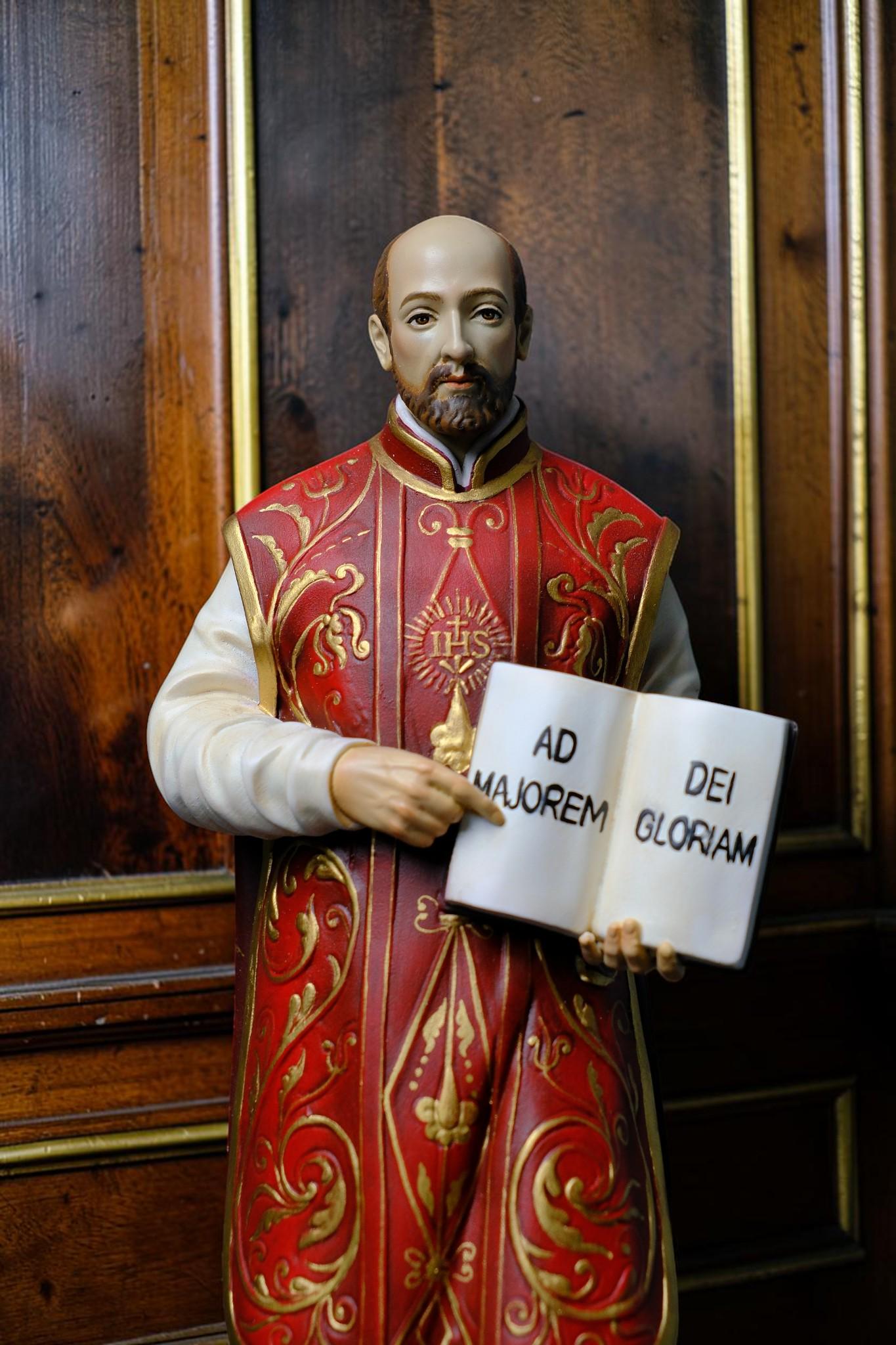 Handmade St Ignatius of Loyola Statue Catholic Saint Figurine Jesuit Priest Statue Religious Home Altar Catholic Gift Decor