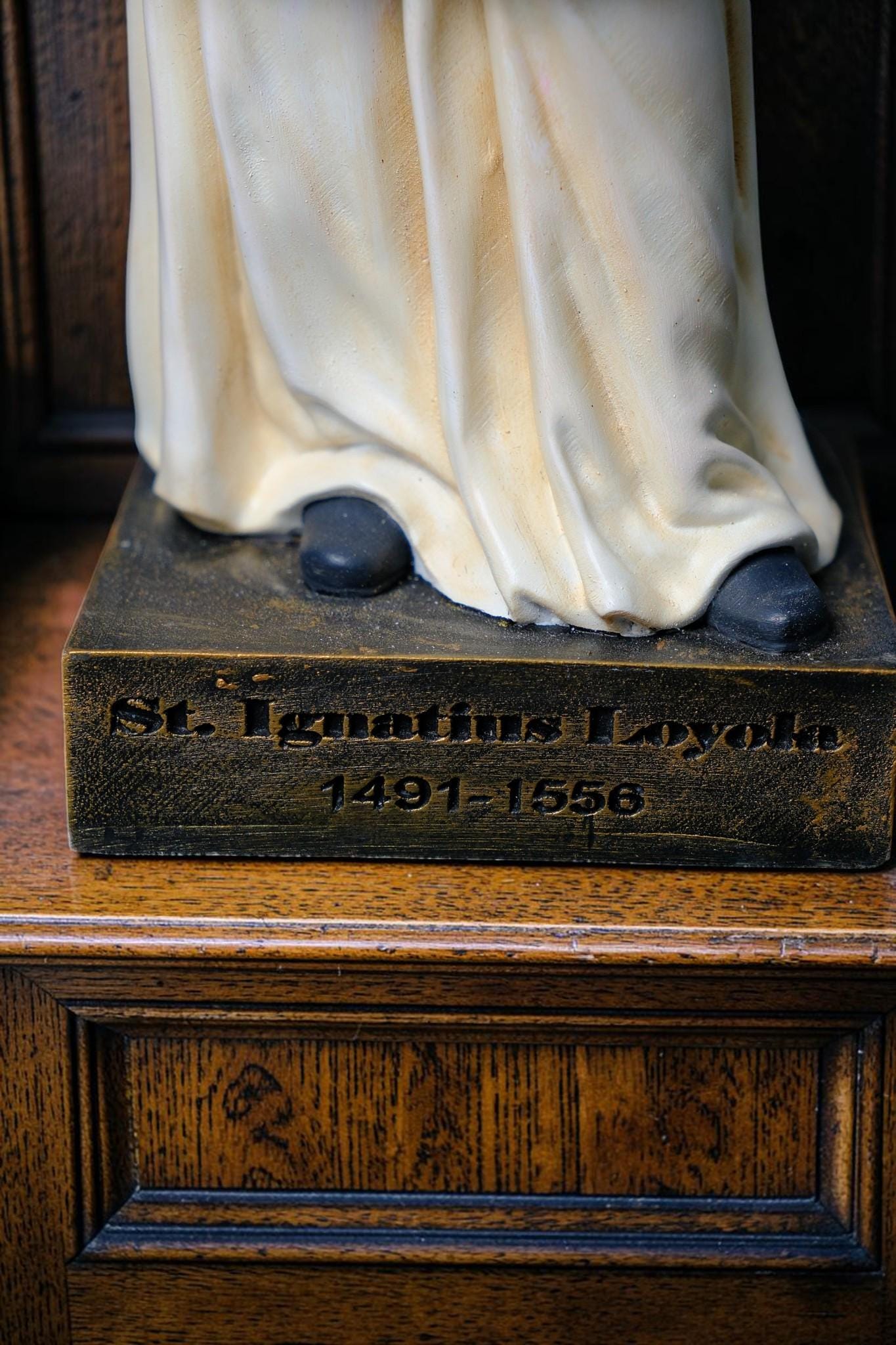 Handmade St Ignatius of Loyola Statue Catholic Saint Figurine Jesuit Priest Statue Religious Home Altar Catholic Gift Decor