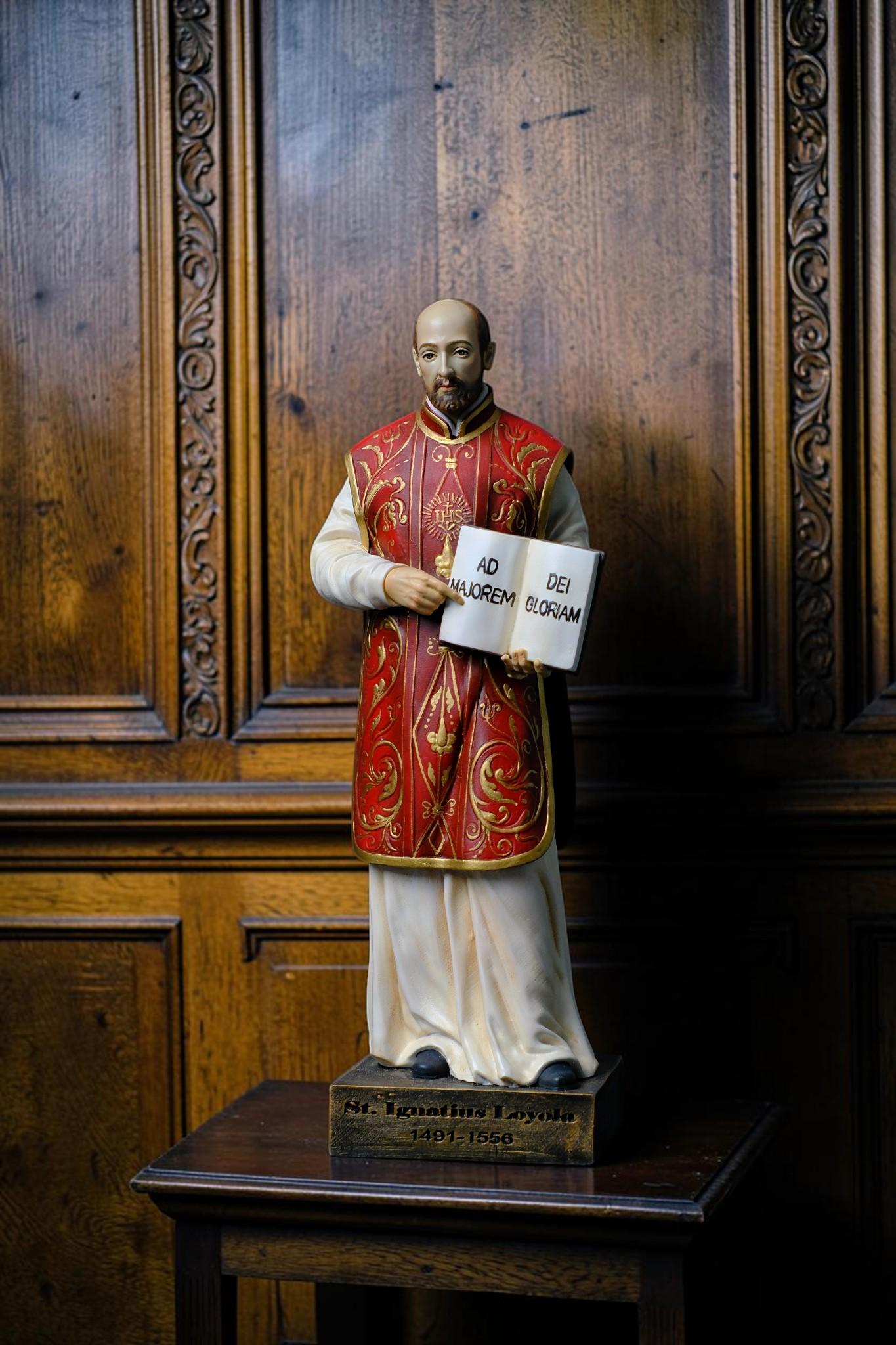 Handmade St Ignatius of Loyola Statue Catholic Saint Figurine Jesuit Priest Statue Religious Home Altar Catholic Gift Decor