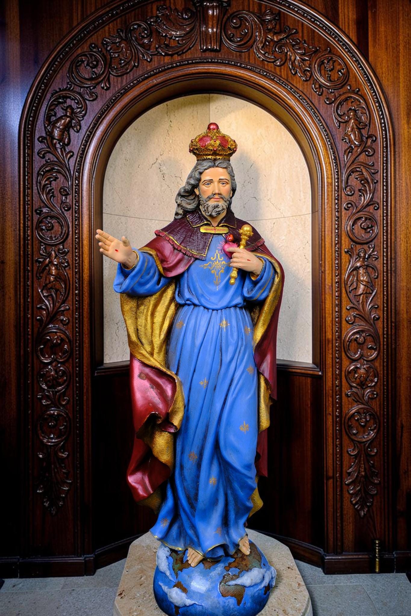 Christ the King Statue Catholic Home Altar Decor Religious Gift
