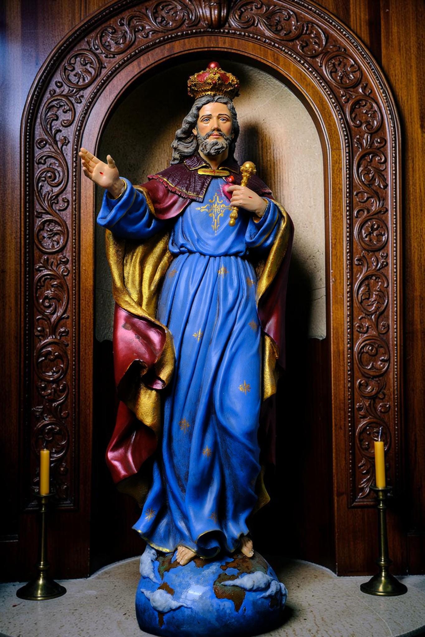Christ the King Statue Catholic Home Altar Decor Religious Gift
