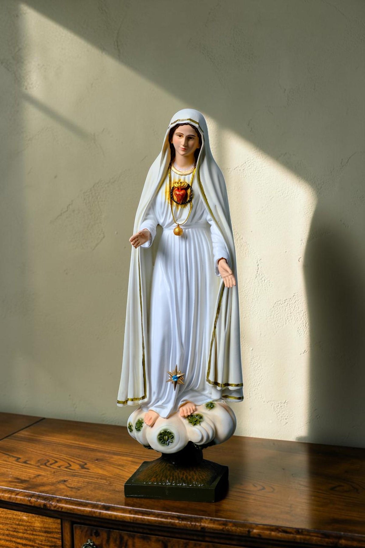 Our Lady of Fatima Statue with Halo Catholic Home Altar Decor
